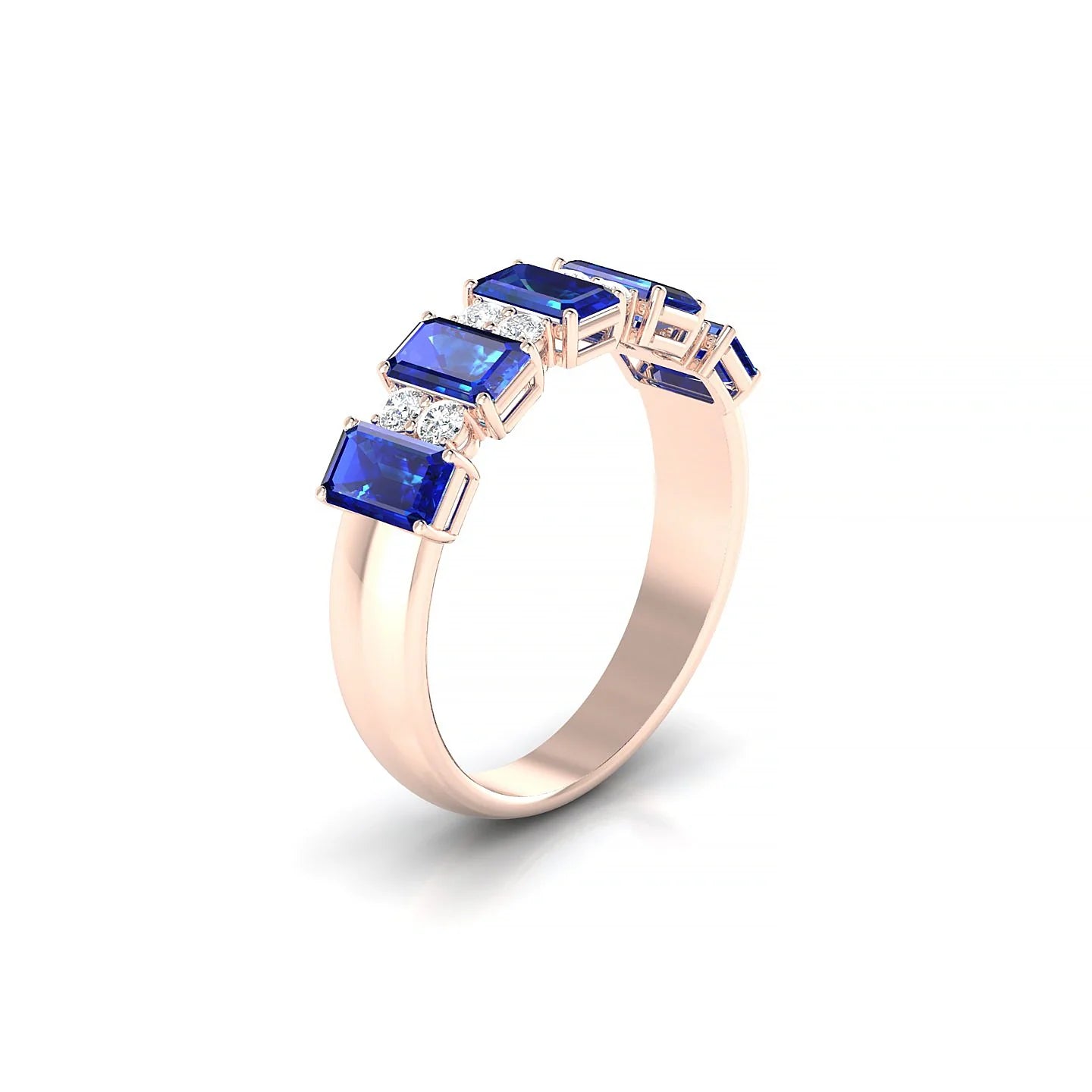 Eminence | 18k Rose Gold 5 x 3 mm Emerald Sapphire Ring