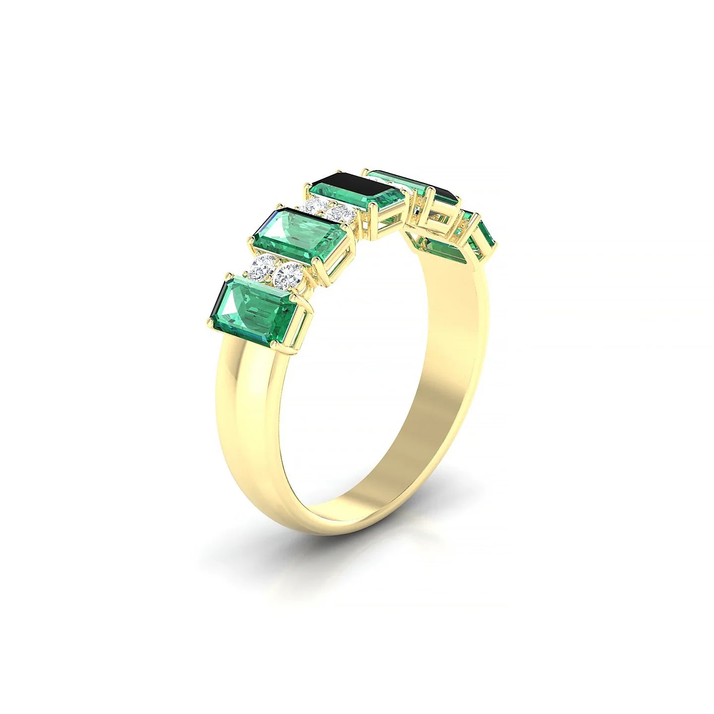 Eminence | 18k Yellow Gold 5 x 3 mm Emerald Emerald Ring
