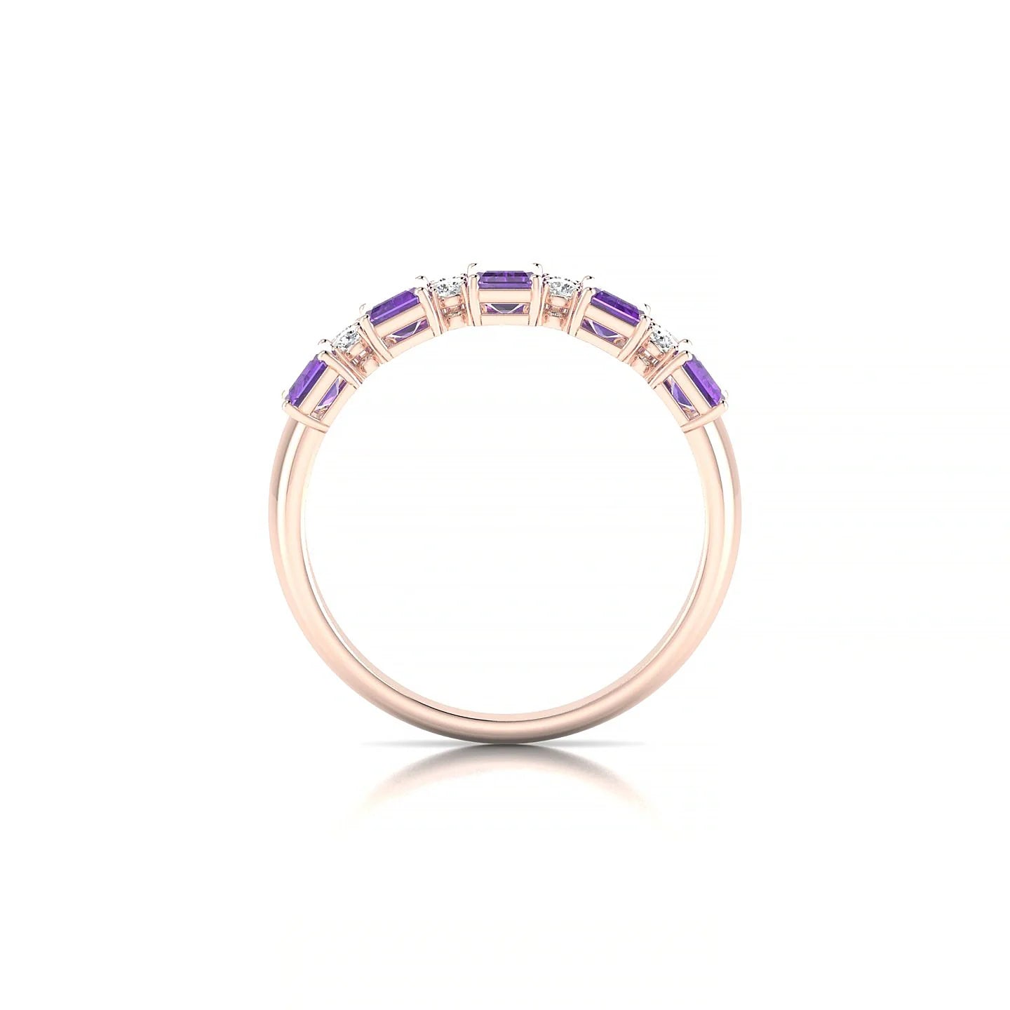 Eminence | 18k Rose Gold 5 x 3 mm Emerald Amethyst Ring