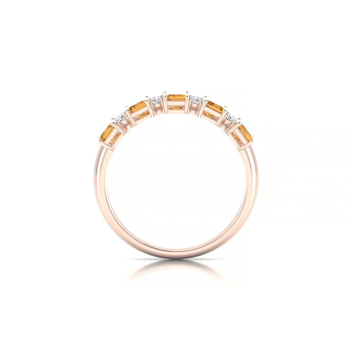 Eminence | 18k Rose Gold 5 x 3 mm Emerald Citrine Ring