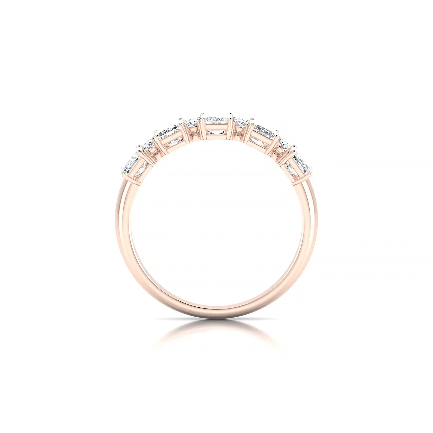 Eminence | 18k Rose Gold 5 x 3 mm Emerald Diamond Ring