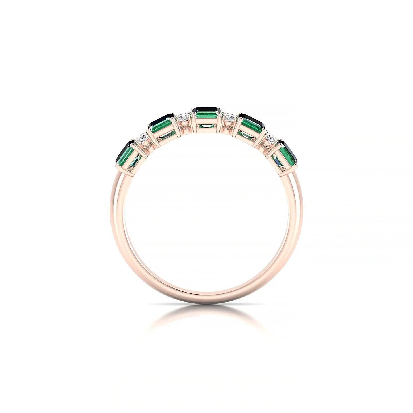 Eminence | 18k Rose Gold 5 x 3 mm Emerald Emerald Ring