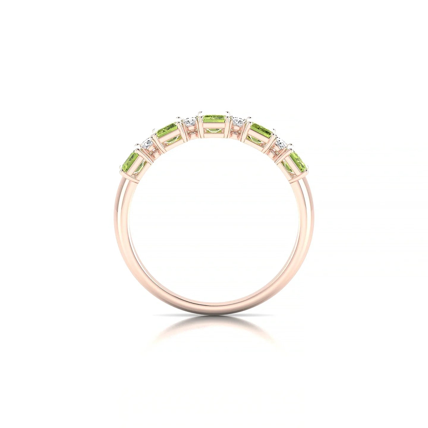 Eminence | 18k Rose Gold 5 x 3 mm Emerald Peridot Ring