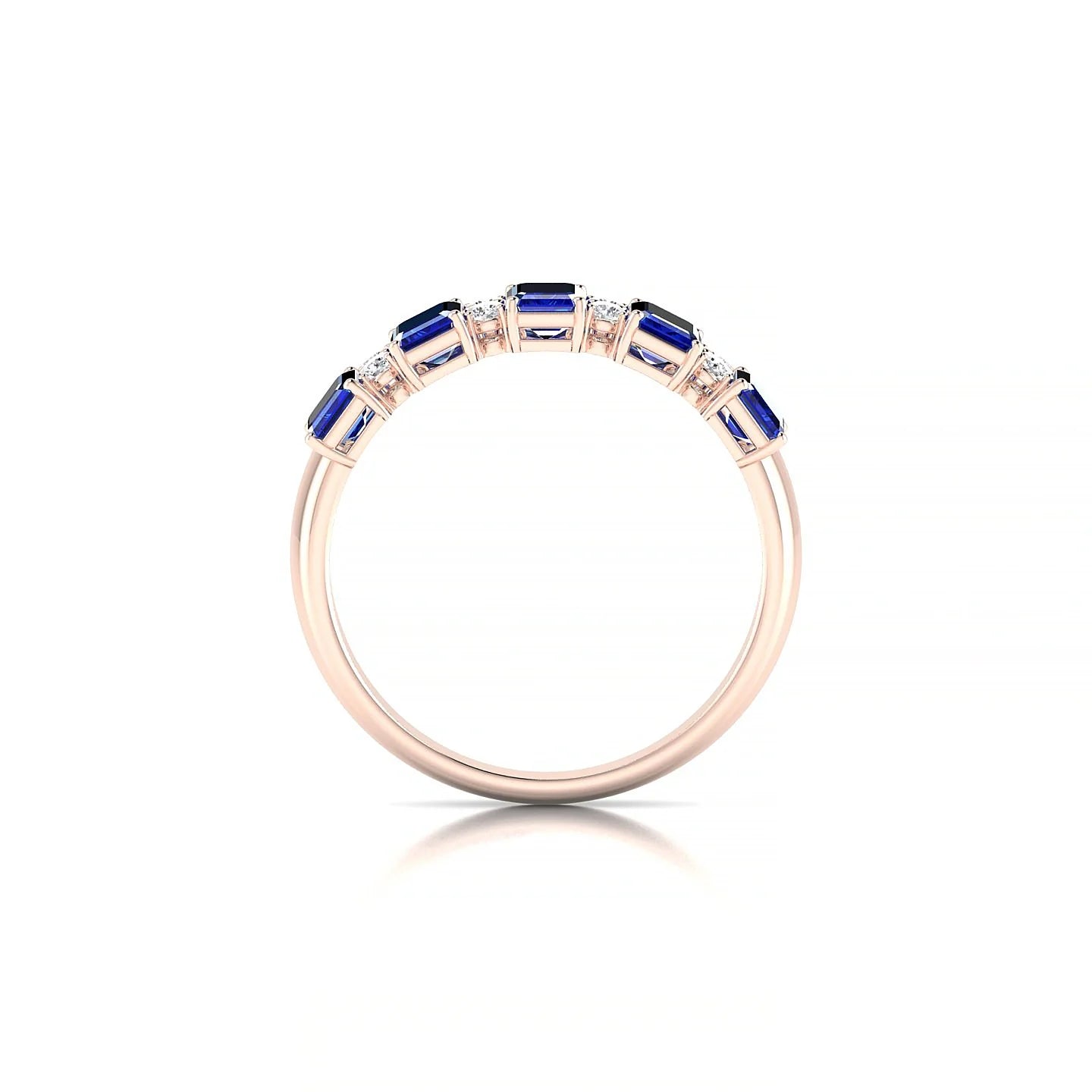 Eminence | 18k Rose Gold 5 x 3 mm Emerald Sapphire Ring
