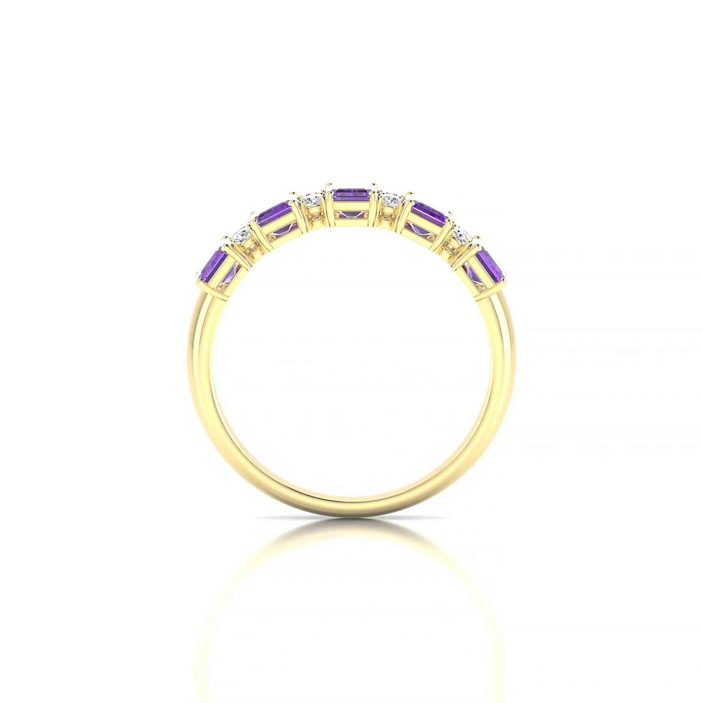 Eminence | 18k Yellow Gold 5 x 3 mm Emerald Amethyst Ring