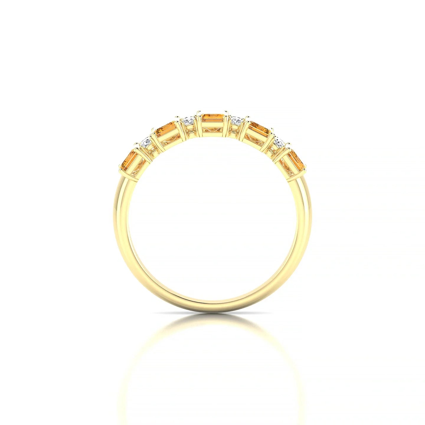 Eminence | 18k Yellow Gold 5 x 3 mm Emerald Citrine Ring