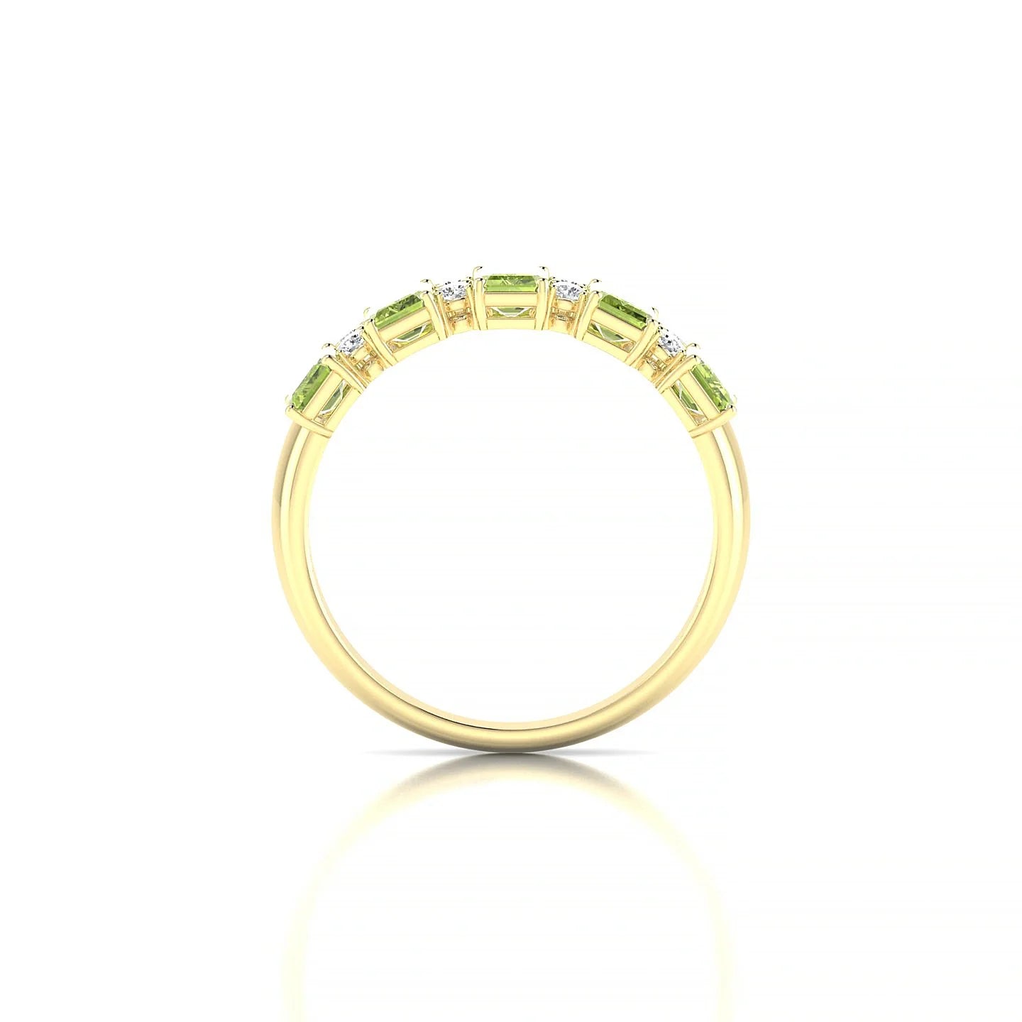 Eminence | 18k Yellow Gold 5 x 3 mm Emerald Peridot Ring