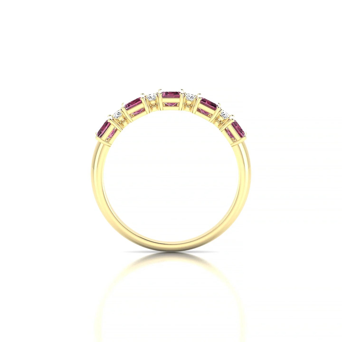 Eminence | 18k Yellow Gold 5 x 3 mm Emerald Rhodolite Ring