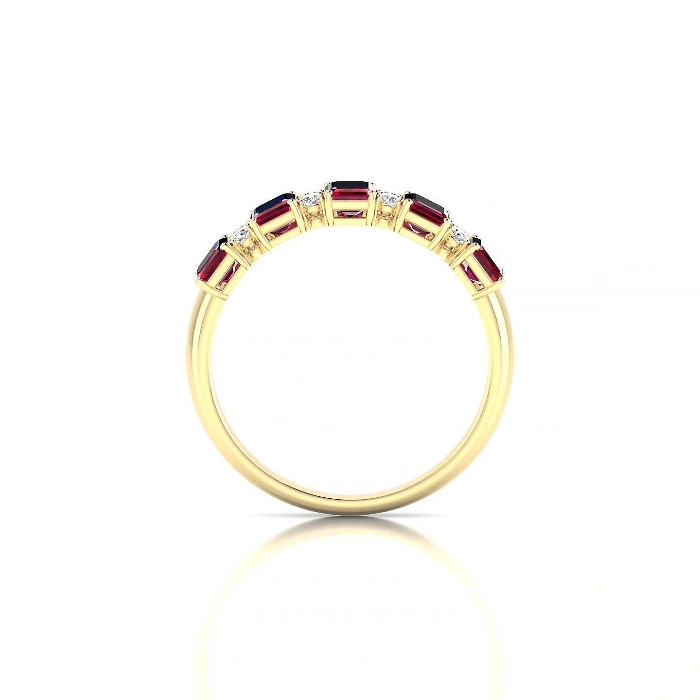 Eminence | 18k Yellow Gold 5 x 3 mm Emerald Ruby Ring