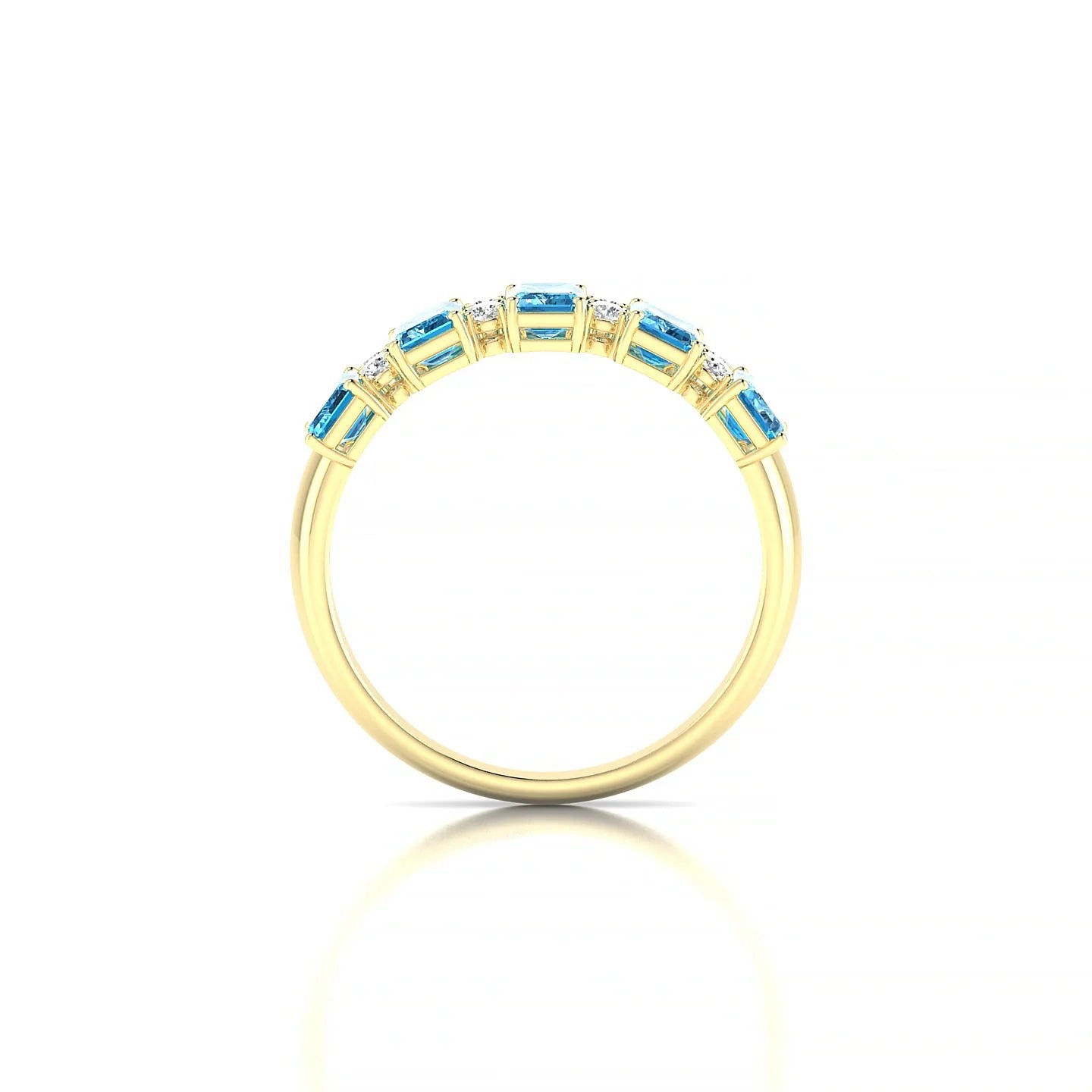 Eminence | 18k Yellow Gold 5 x 3 mm Emerald Topaz Ring