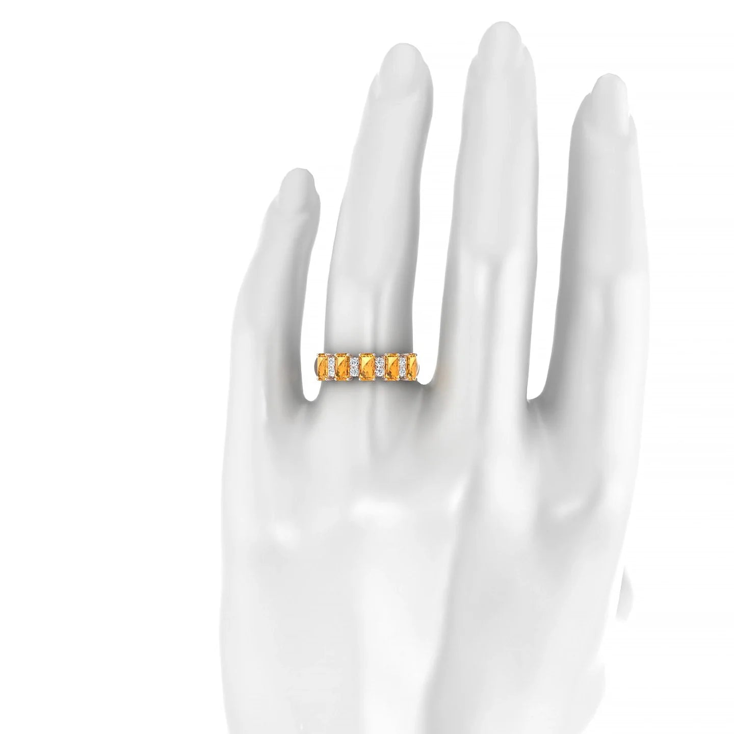 Eminence | 18k Rose Gold 5 x 3 mm Emerald Citrine Ring