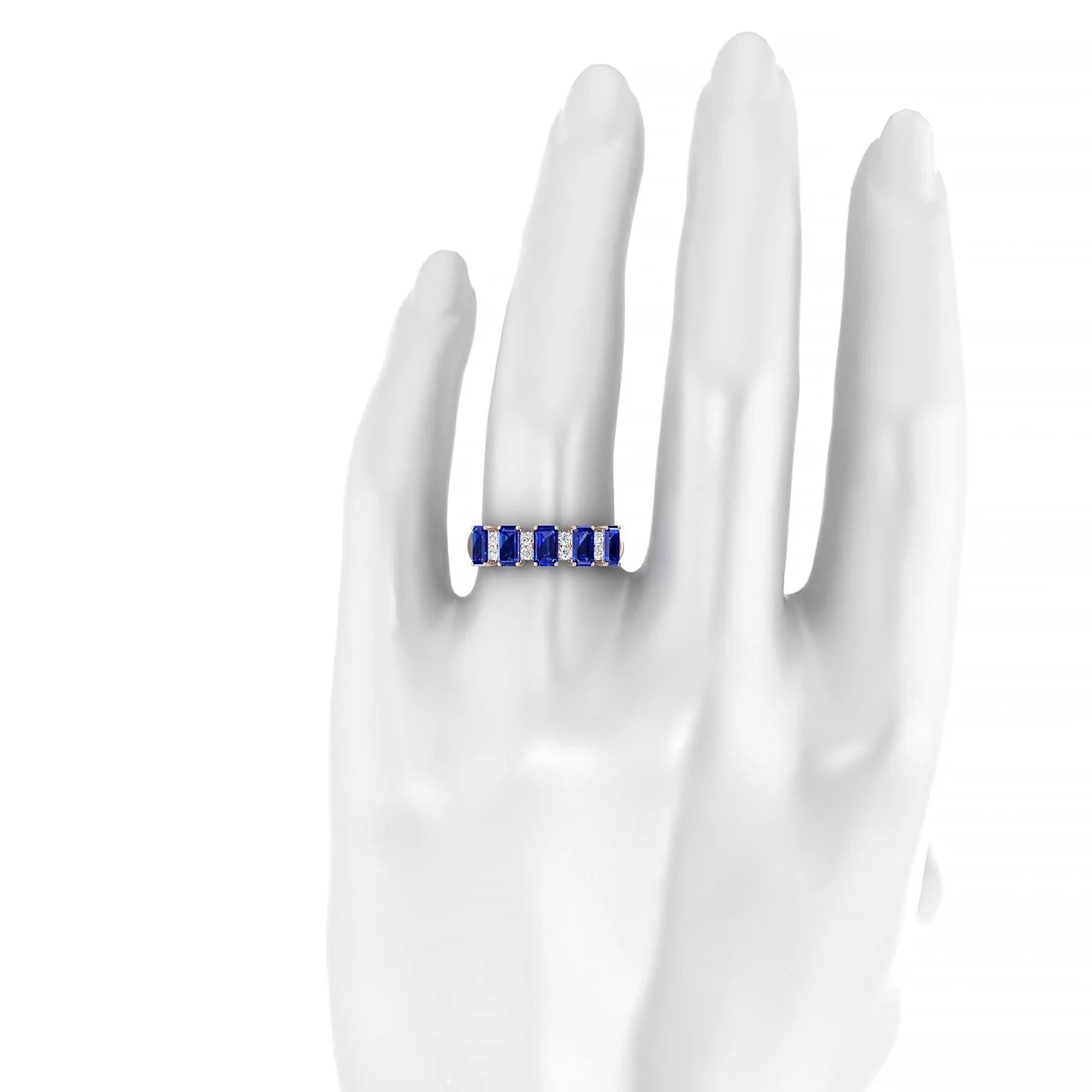 Eminence | 18k Rose Gold 5 x 3 mm Emerald Sapphire Ring