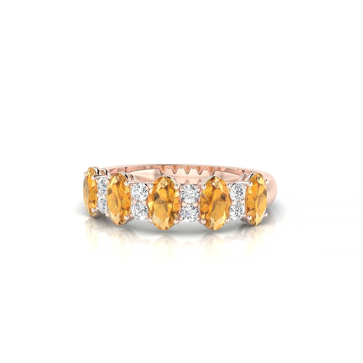 Eminence | 18k Rose Gold 5 x 3 mm Oval Citrine Ring