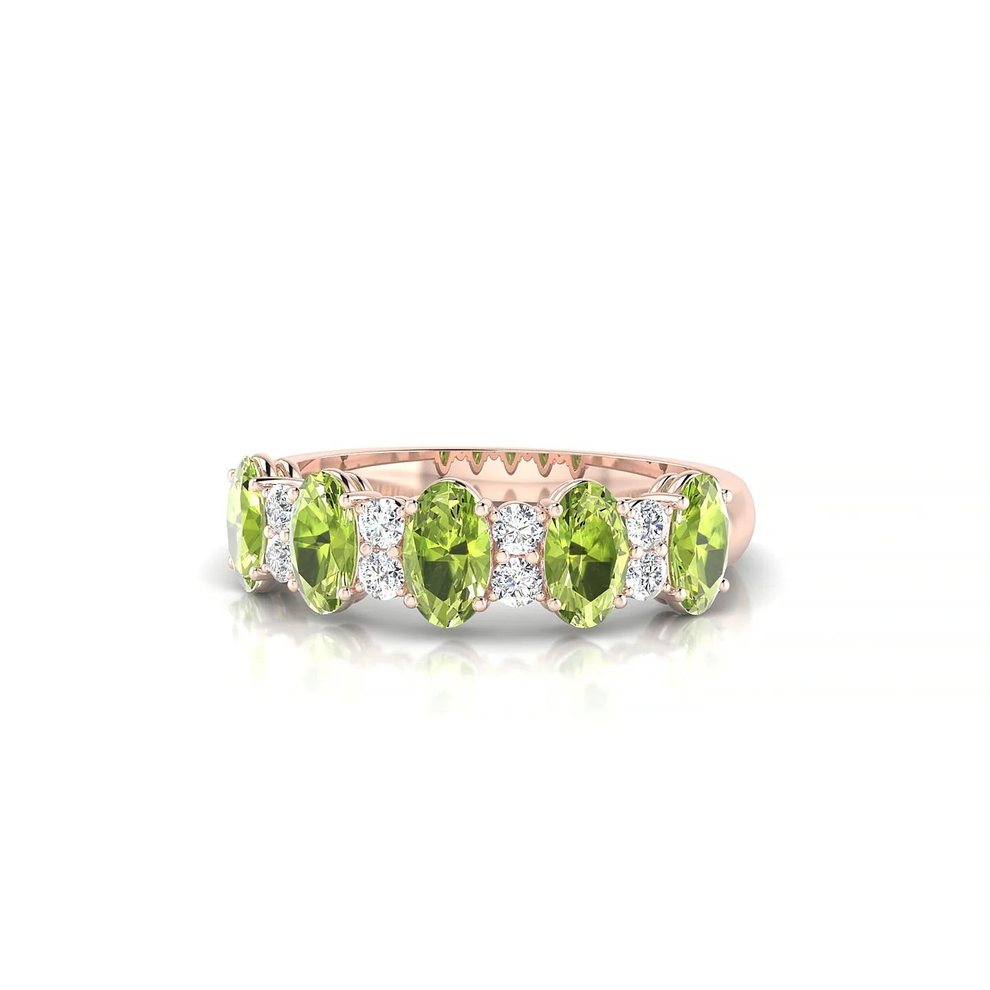 Eminence | 18k Rose Gold 5 x 3 mm Oval Peridot Ring