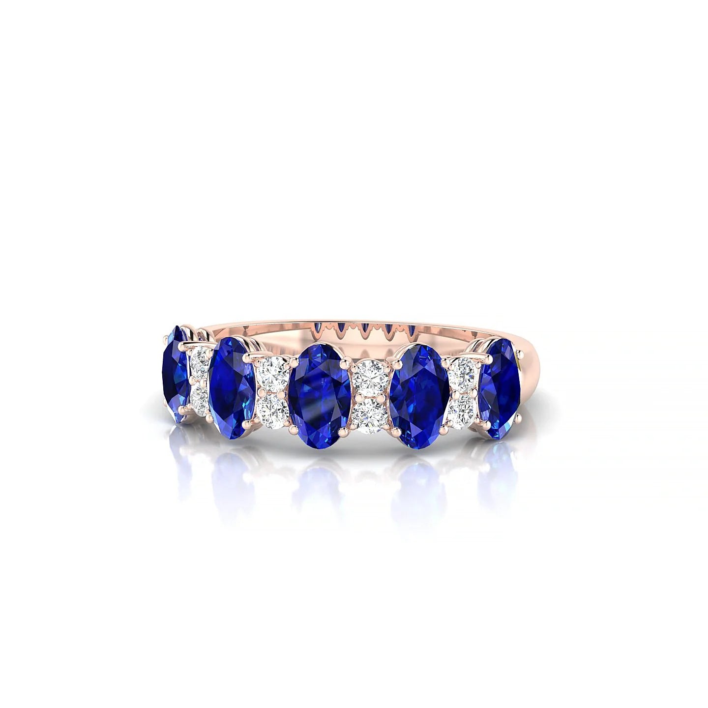 Eminence | 18k Rose Gold 5 x 3 mm Oval Sapphire Ring