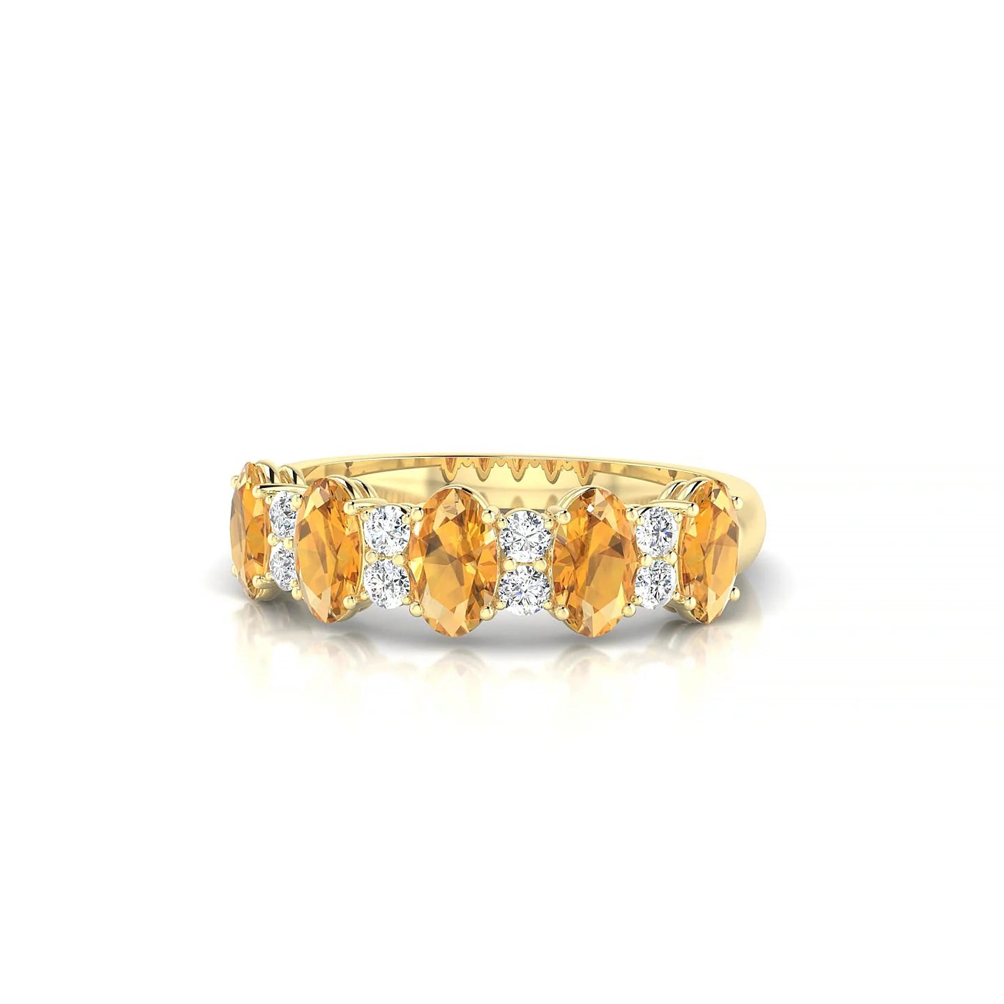 Eminence | 18k Yellow Gold 5 x 3 mm Oval Citrine Ring