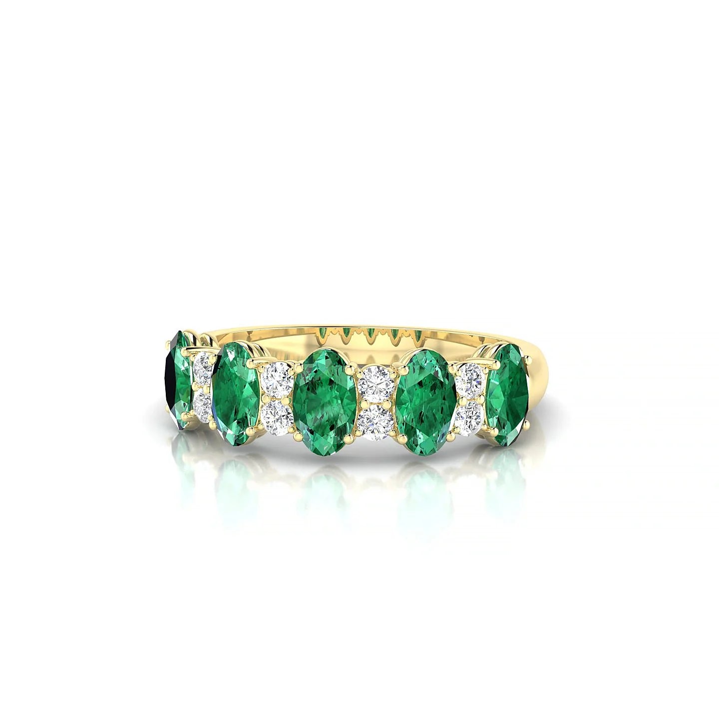 Eminence | 18k Yellow Gold 5 x 3 mm Oval Emerald Ring