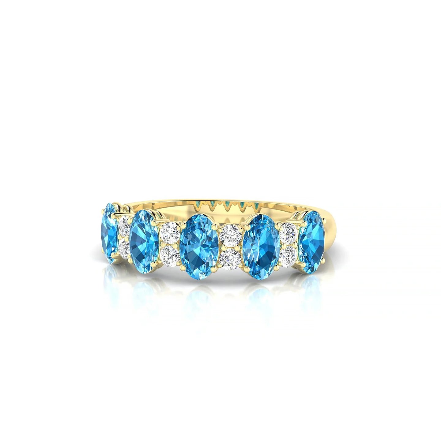 Eminence | 18k Yellow Gold 5 x 3 mm Oval Topaz Ring