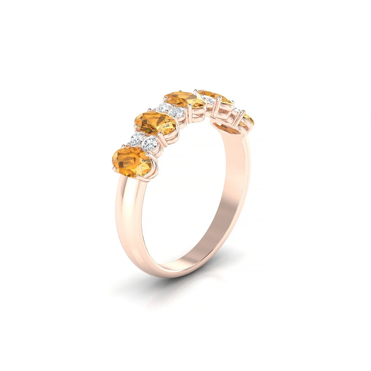 Eminence | 18k Rose Gold 5 x 3 mm Oval Citrine Ring