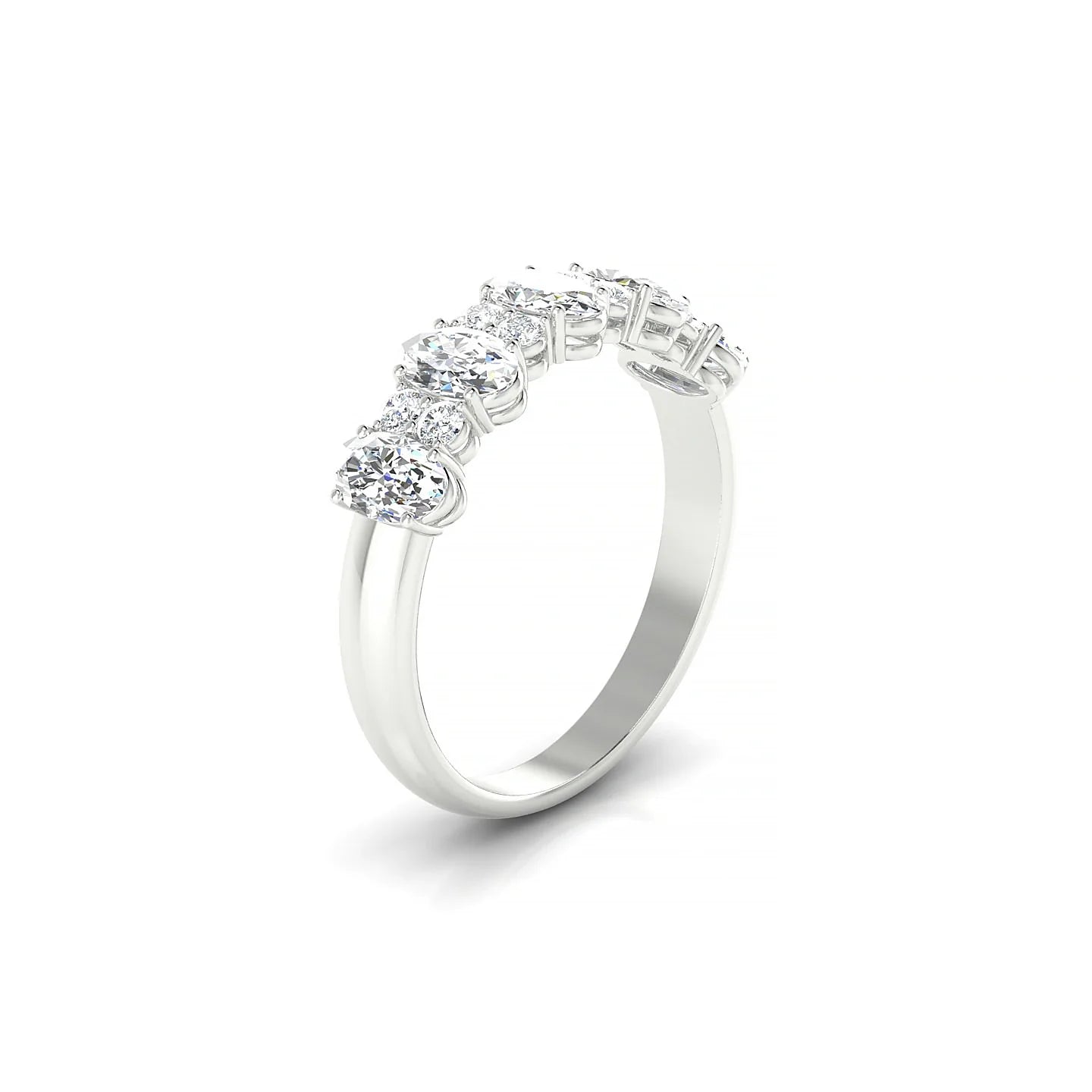 Eminence | 18k White Gold 5 x 3 mm Oval Diamond Ring