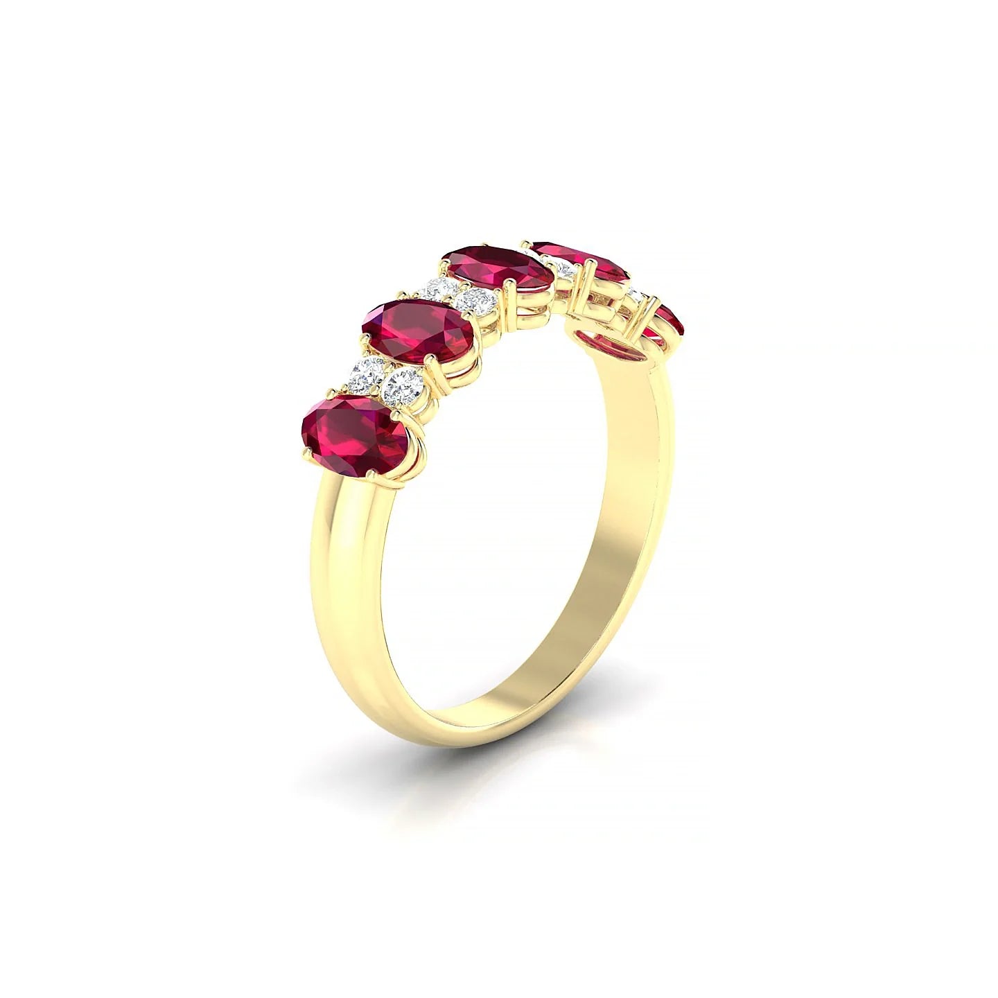 Eminence | 18k Yellow Gold 5 x 3 mm Oval Ruby Ring