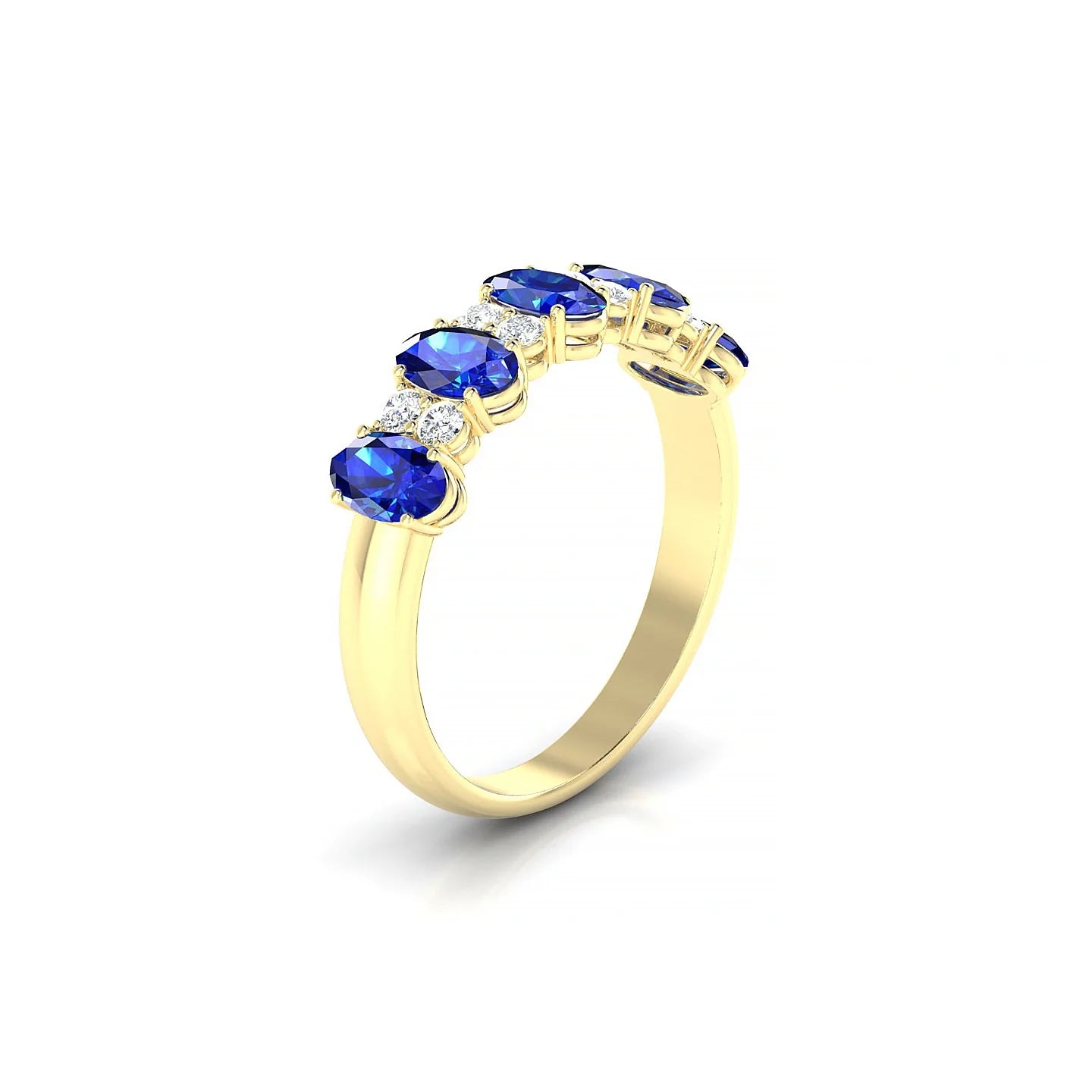 Eminence | 18k Yellow Gold 5 x 3 mm Oval Sapphire Ring