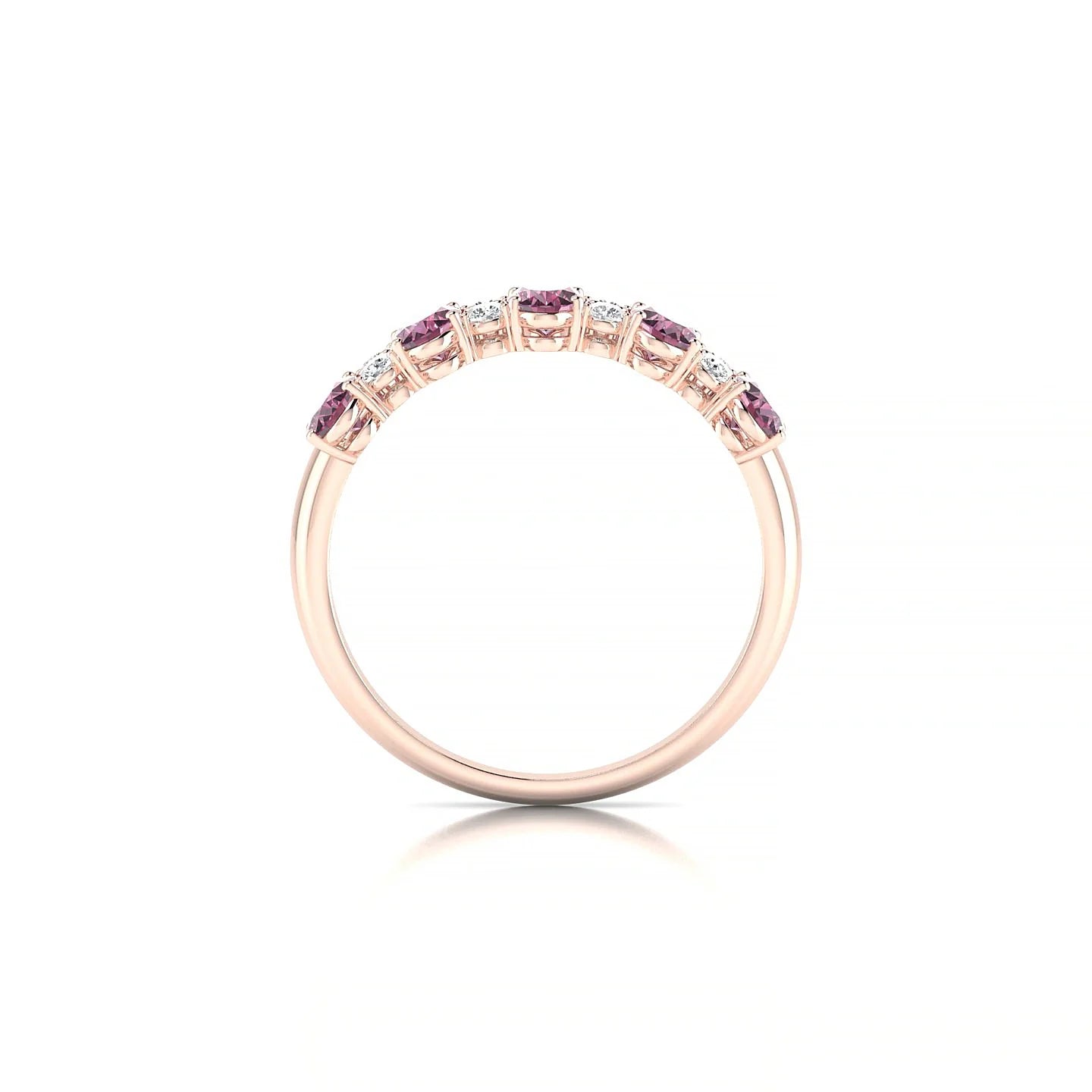 Eminence | 18k Rose Gold 5 x 3 mm Oval Rhodolite Ring