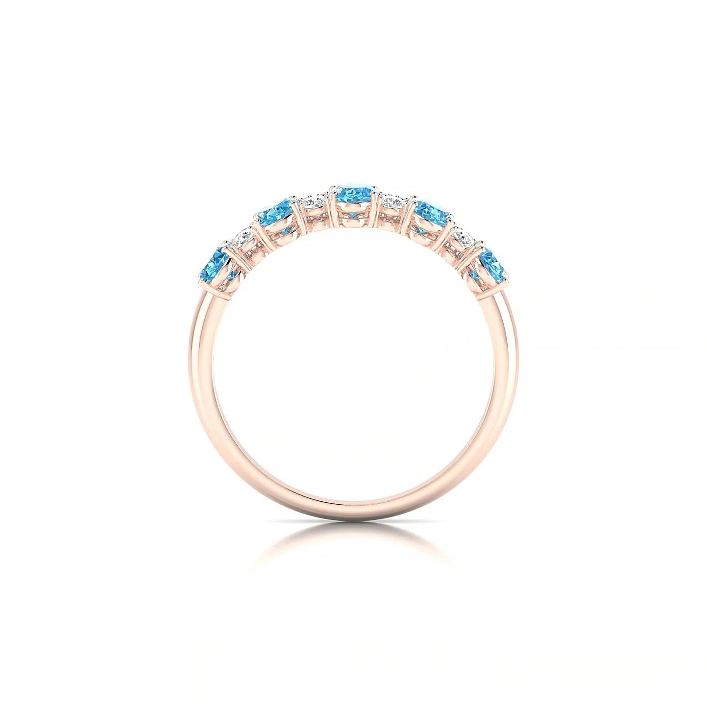 Eminence | 18k Rose Gold 5 x 3 mm Oval Topaz Ring