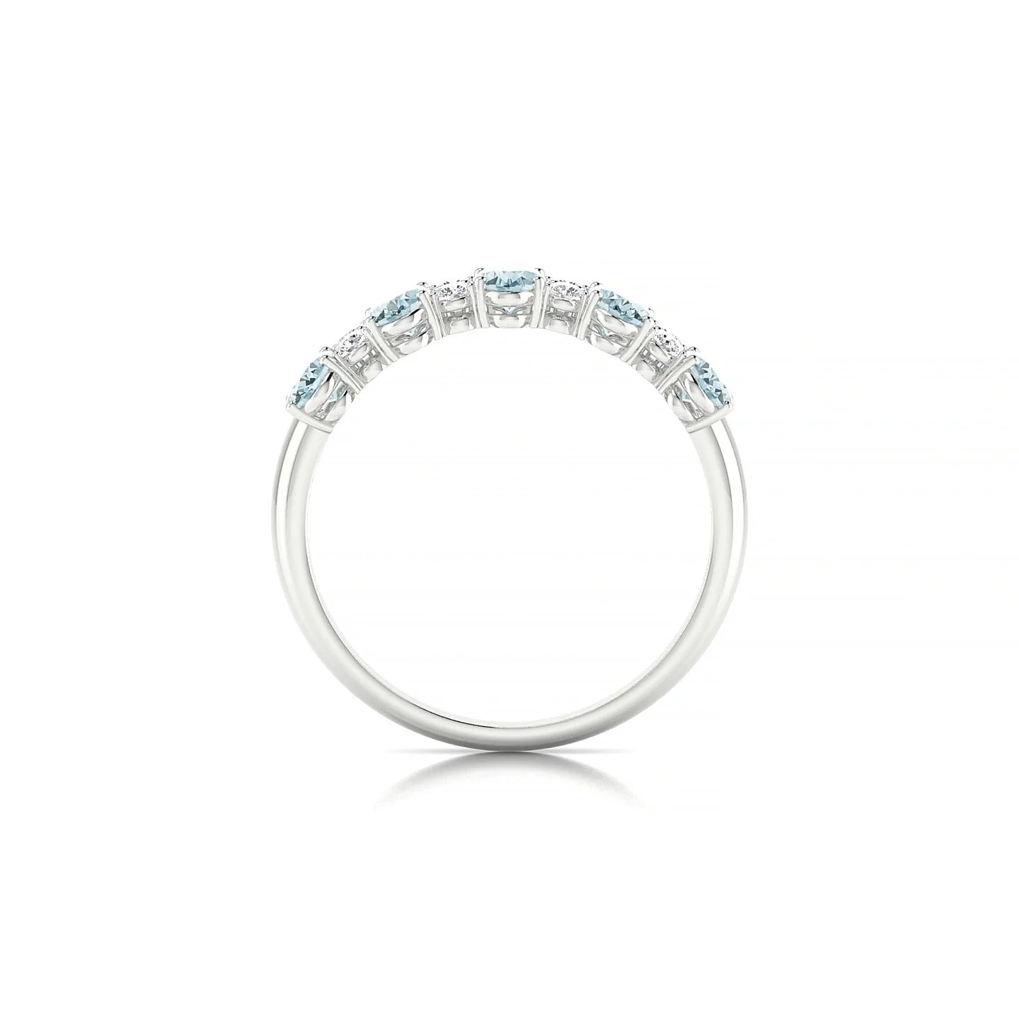 Eminence | 18k White Gold 5 x 3 mm Oval Aquamarine Ring