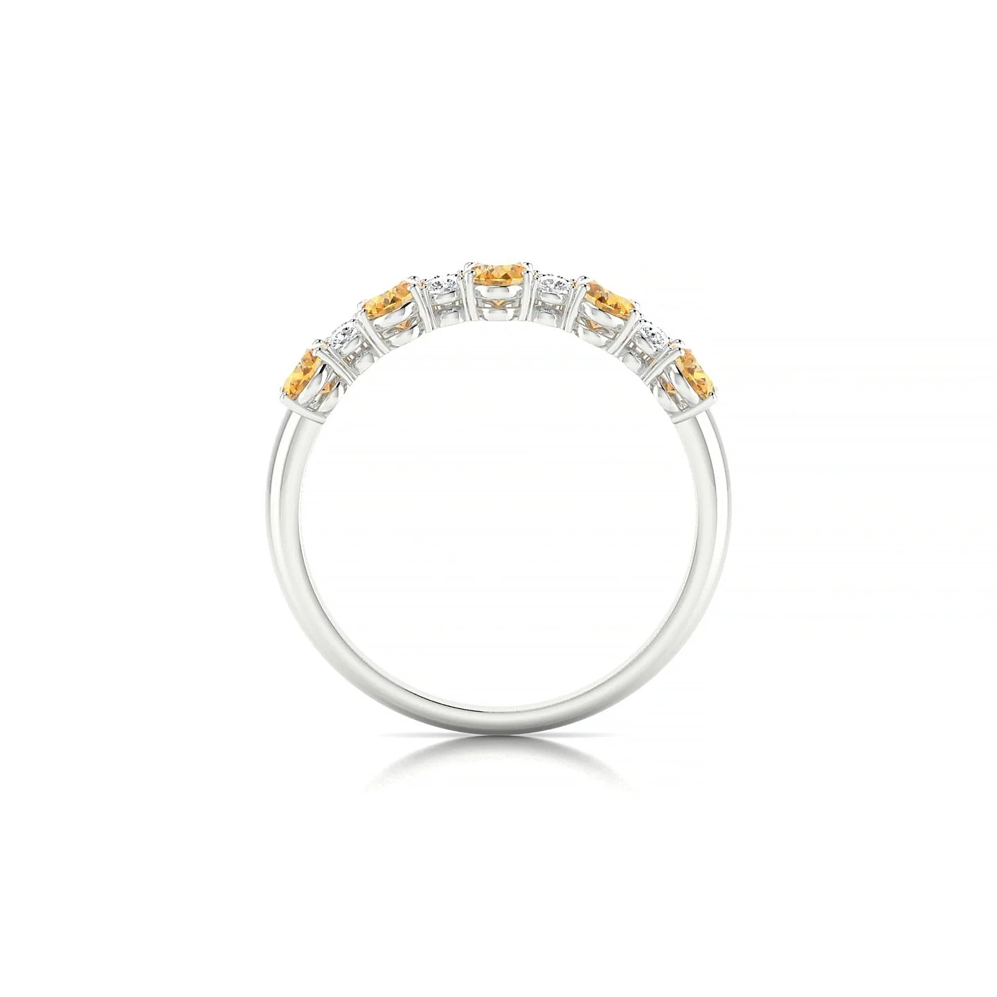 Eminence | 18k White Gold 5 x 3 mm Oval Citrine Ring