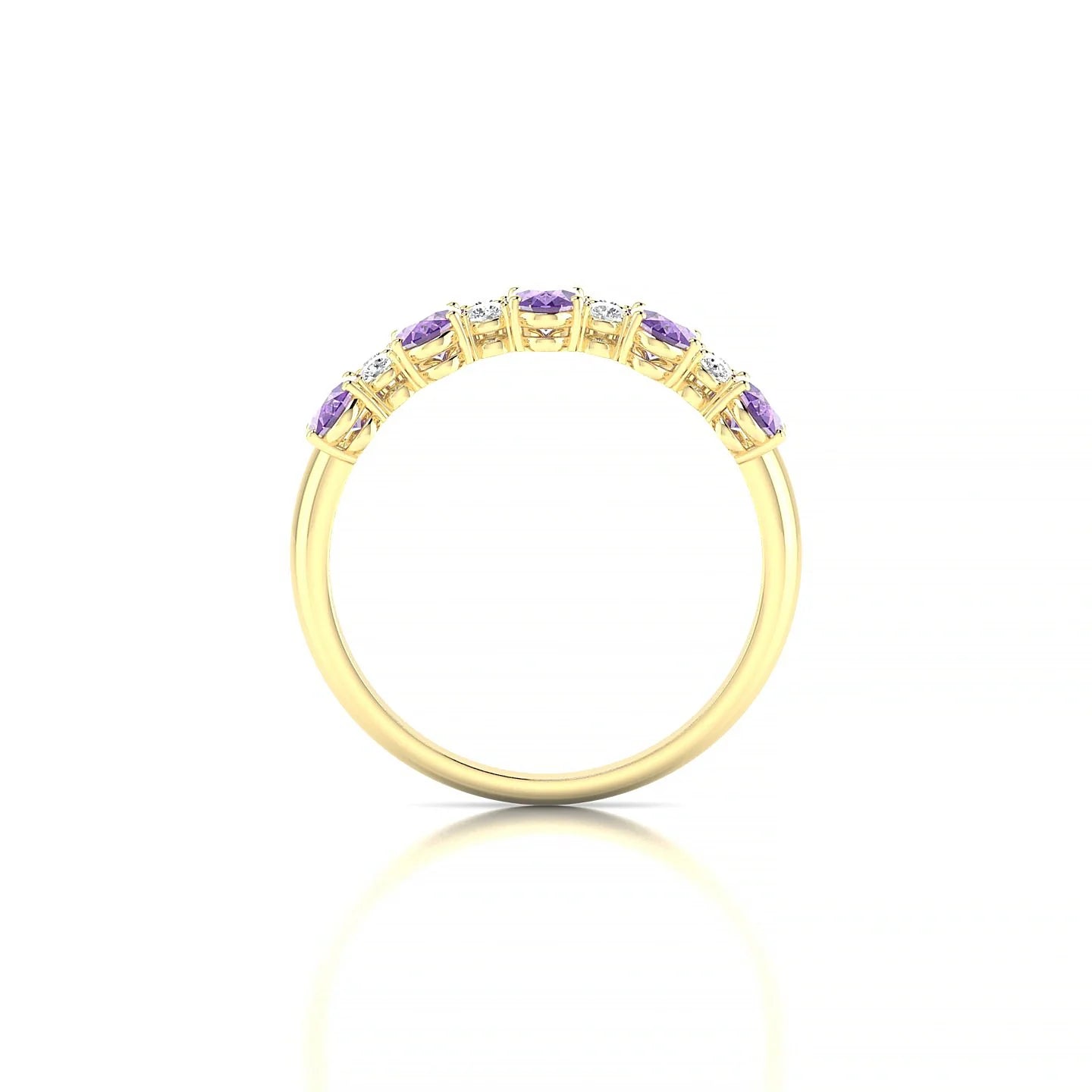 Eminence | 18k Yellow Gold 5 x 3 mm Oval Amethyst Ring
