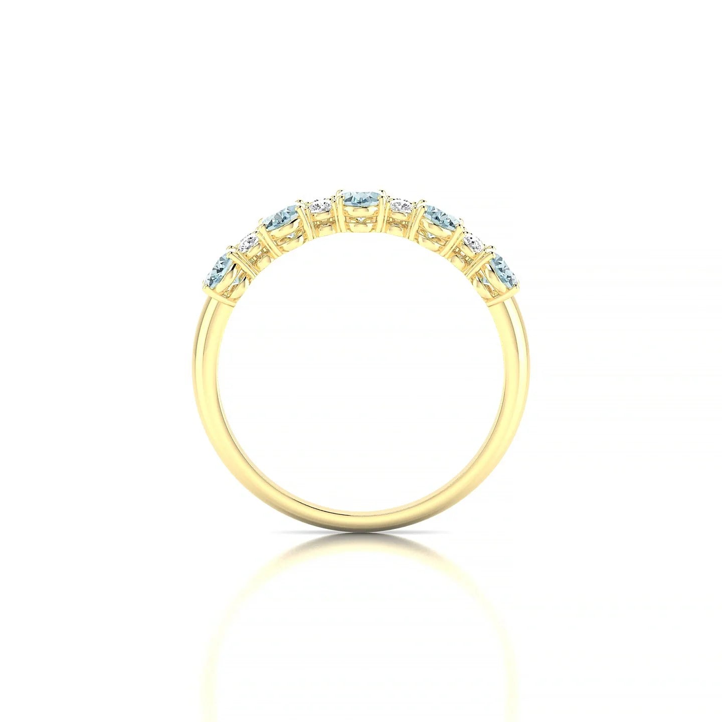 Eminence | 18k Yellow Gold 5 x 3 mm Oval Aquamarine Ring