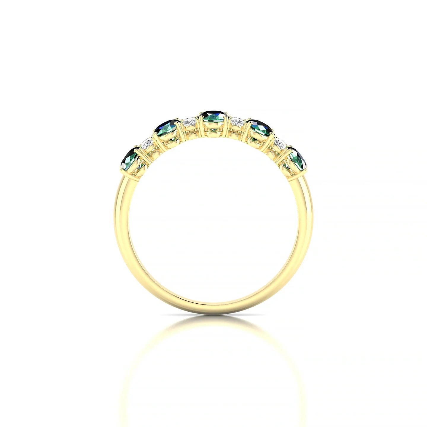 Eminence | 18k Yellow Gold 5 x 3 mm Oval Emerald Ring