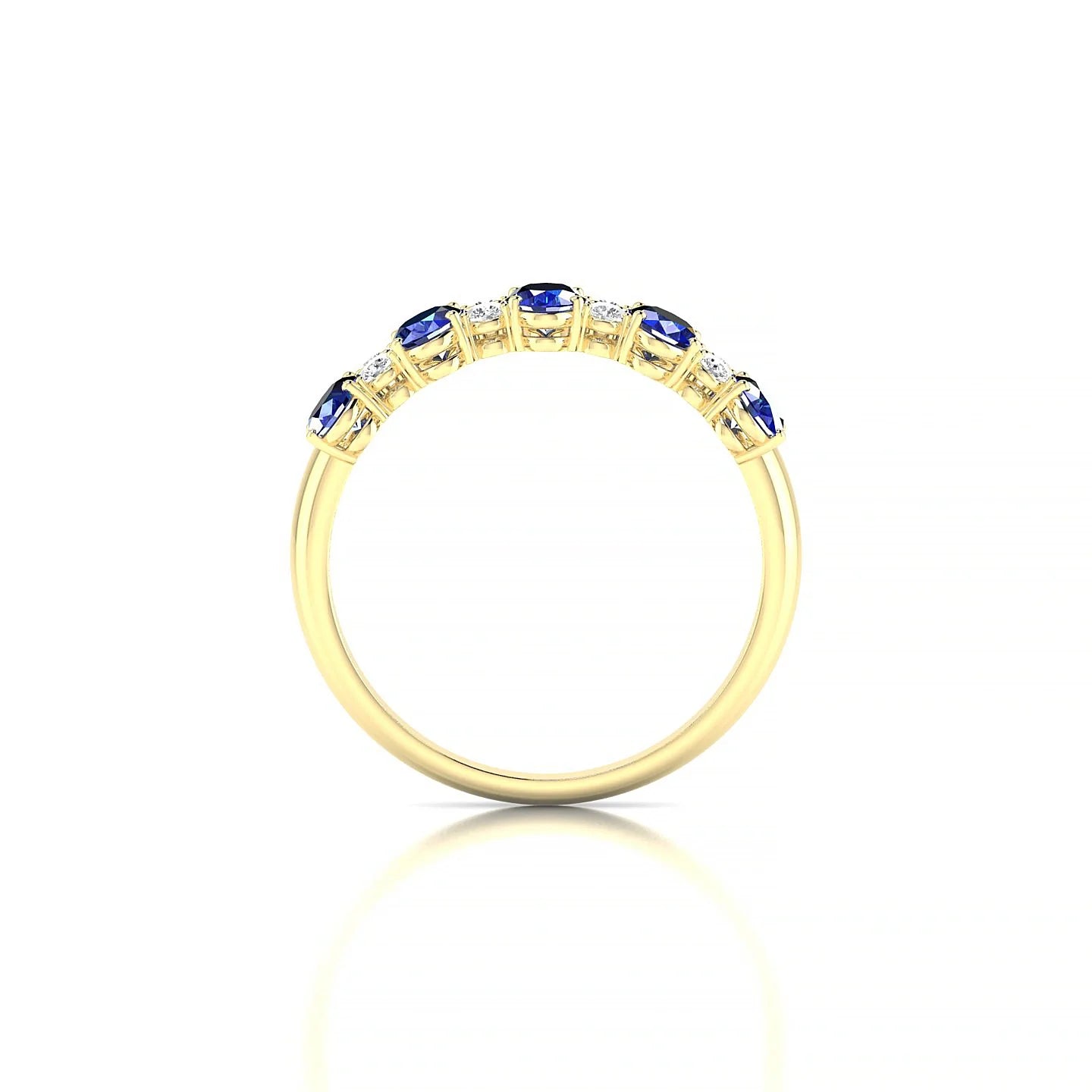 Eminence | 18k Yellow Gold 5 x 3 mm Oval Sapphire Ring