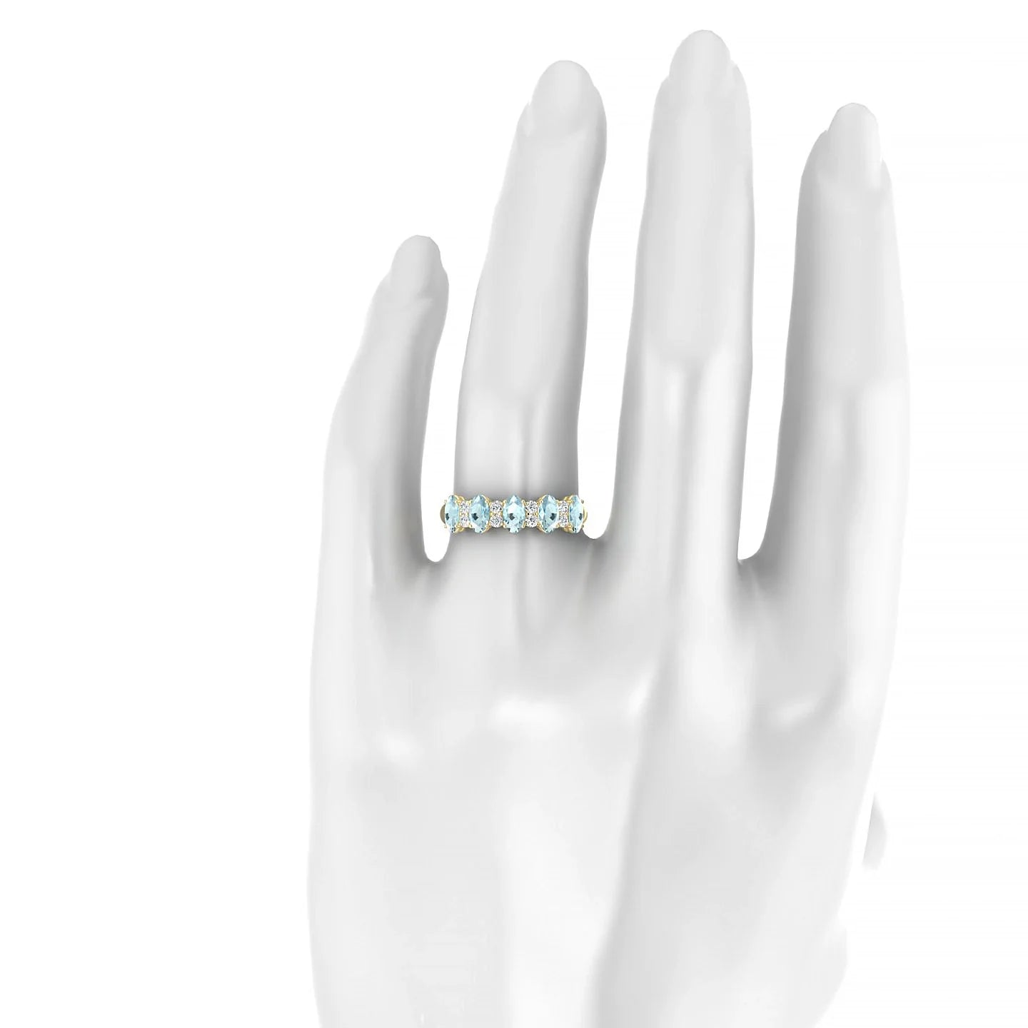 Eminence | 18k Yellow Gold 5 x 3 mm Oval Aquamarine Ring