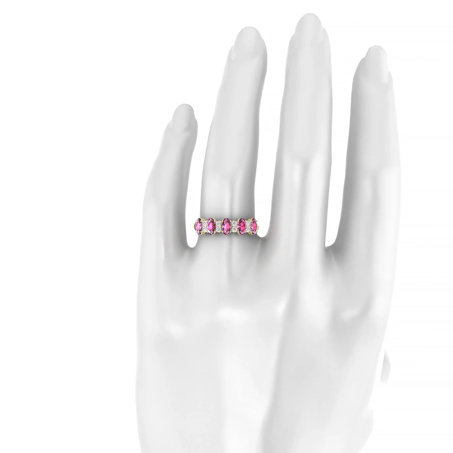 Eminence | 18k Yellow Gold 5 x 3 mm Oval Rhodolite Ring