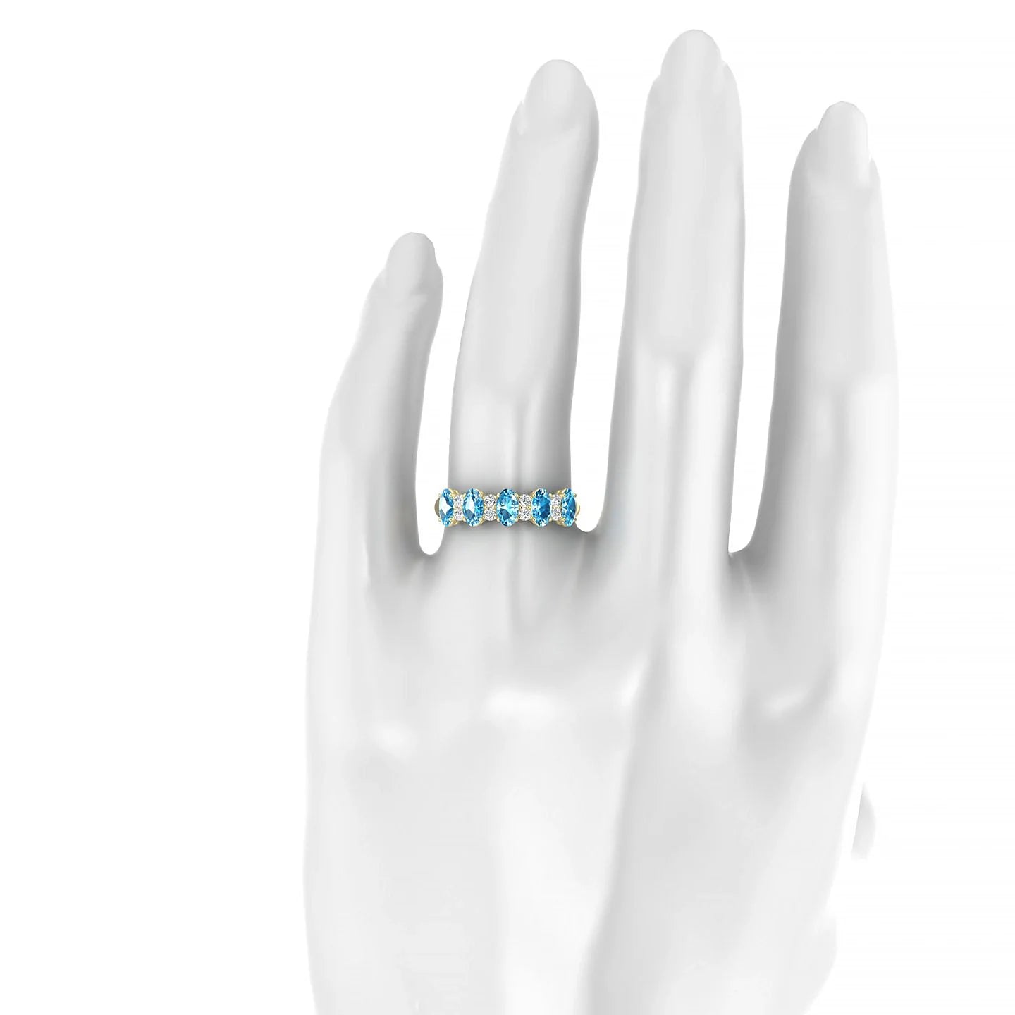 Eminence | 18k Yellow Gold 5 x 3 mm Oval Topaz Ring