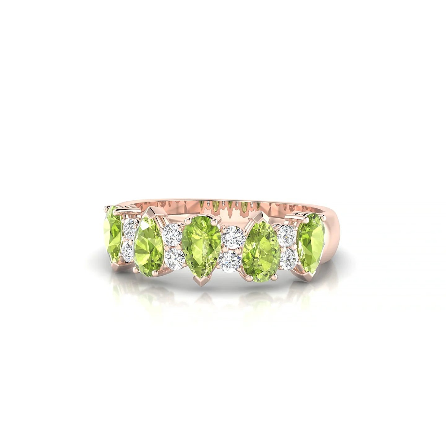 Eminence | 18k Rose Gold 5 x 3 mm Pear Peridot Ring