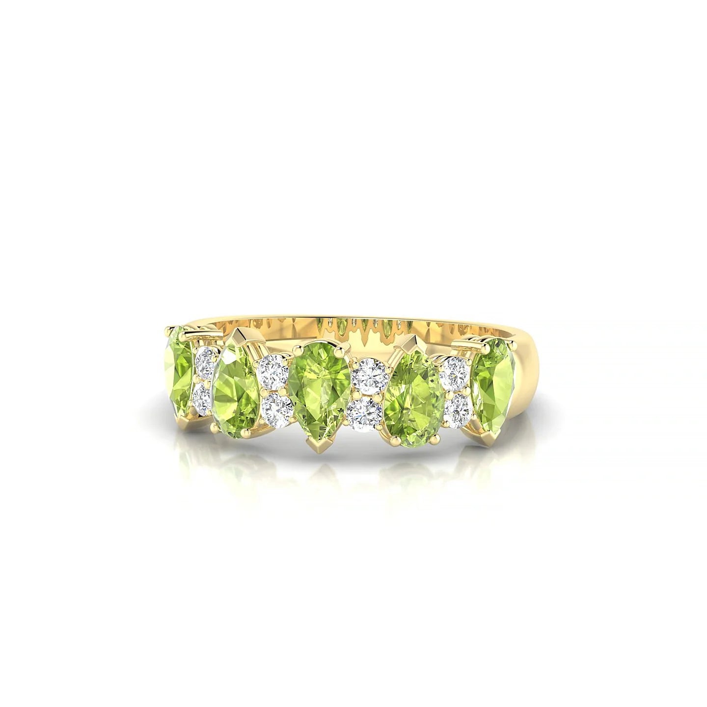 Eminence | 18k Yellow Gold 5 x 3 mm Pear Peridot Ring