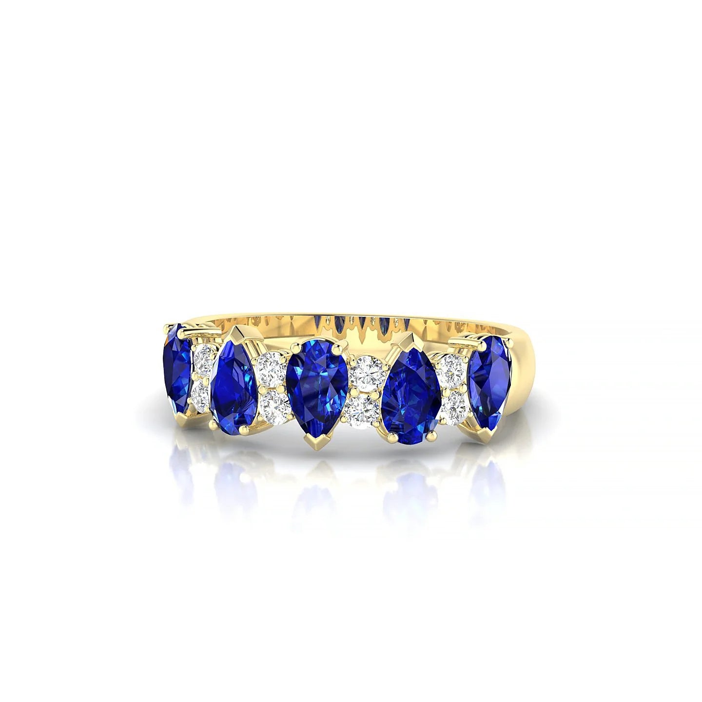 Eminence | 18k Yellow Gold 5 x 3 mm Pear Sapphire Ring