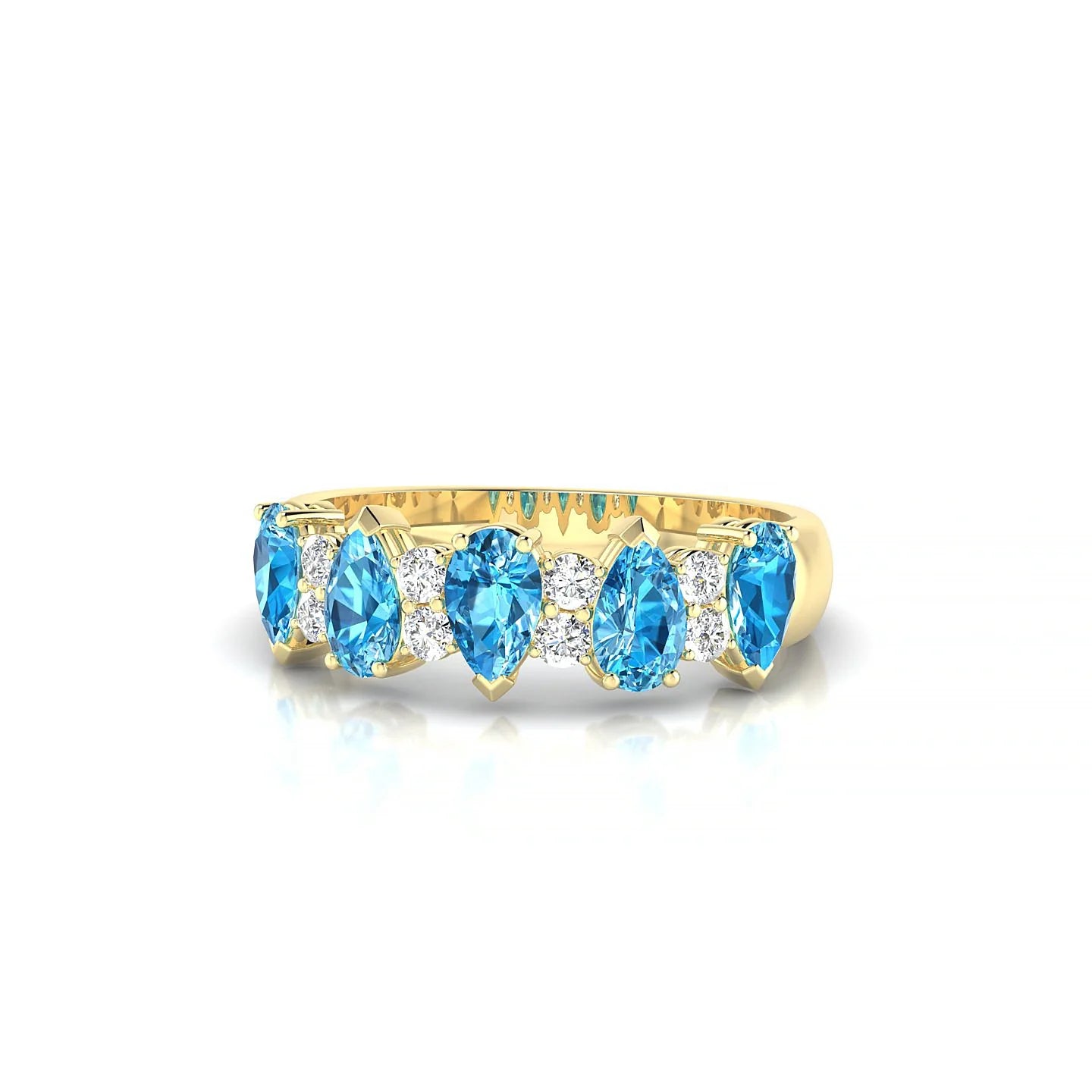 Eminence | 18k Yellow Gold 5 x 3 mm Pear Topaz Ring