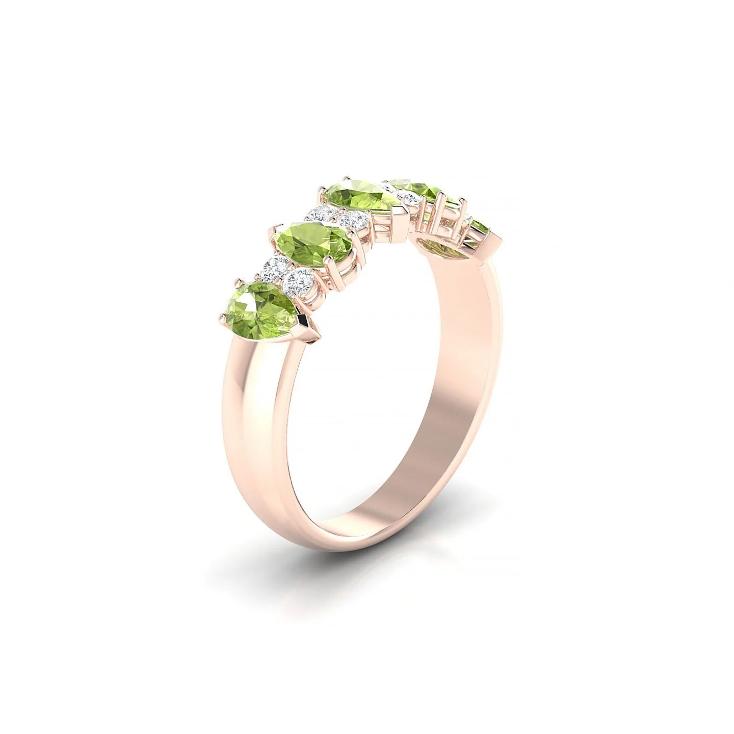 Eminence | 18k Rose Gold 5 x 3 mm Pear Peridot Ring