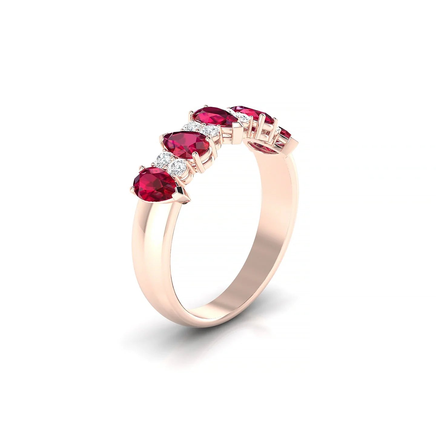 Eminence | 18k Rose Gold 5 x 3 mm Pear Ruby Ring