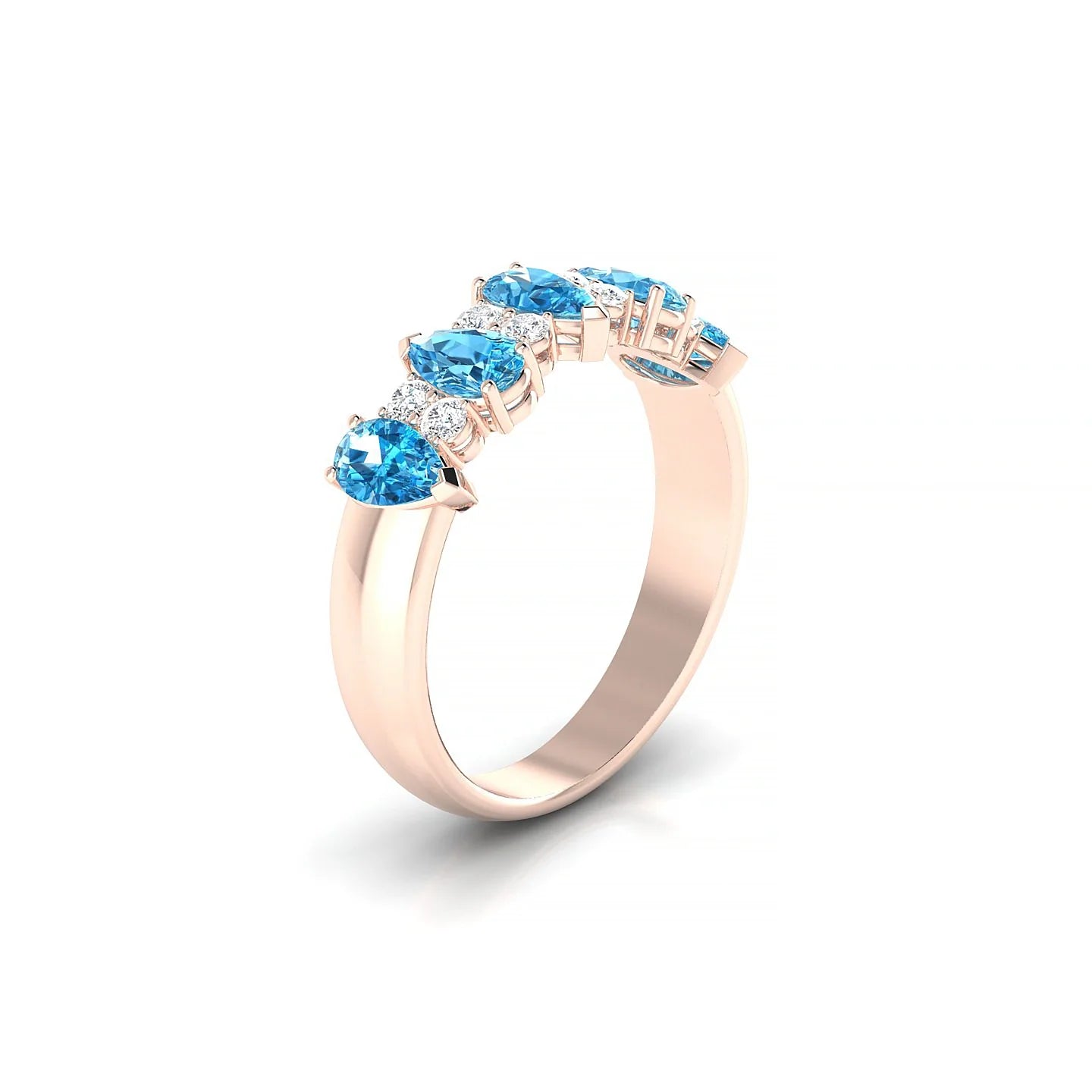 Eminence | 18k Rose Gold 5 x 3 mm Pear Topaz Ring