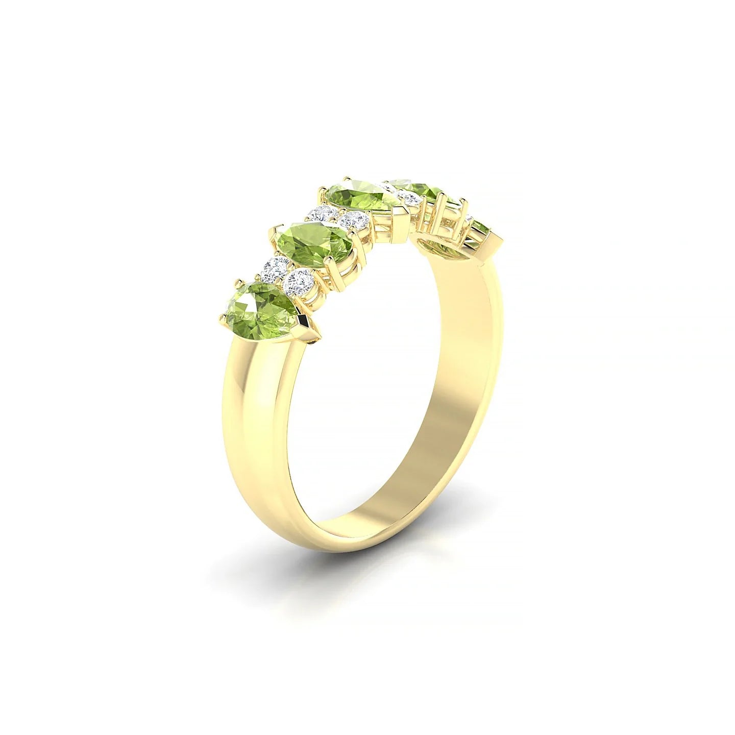 Eminence | 18k Yellow Gold 5 x 3 mm Pear Peridot Ring
