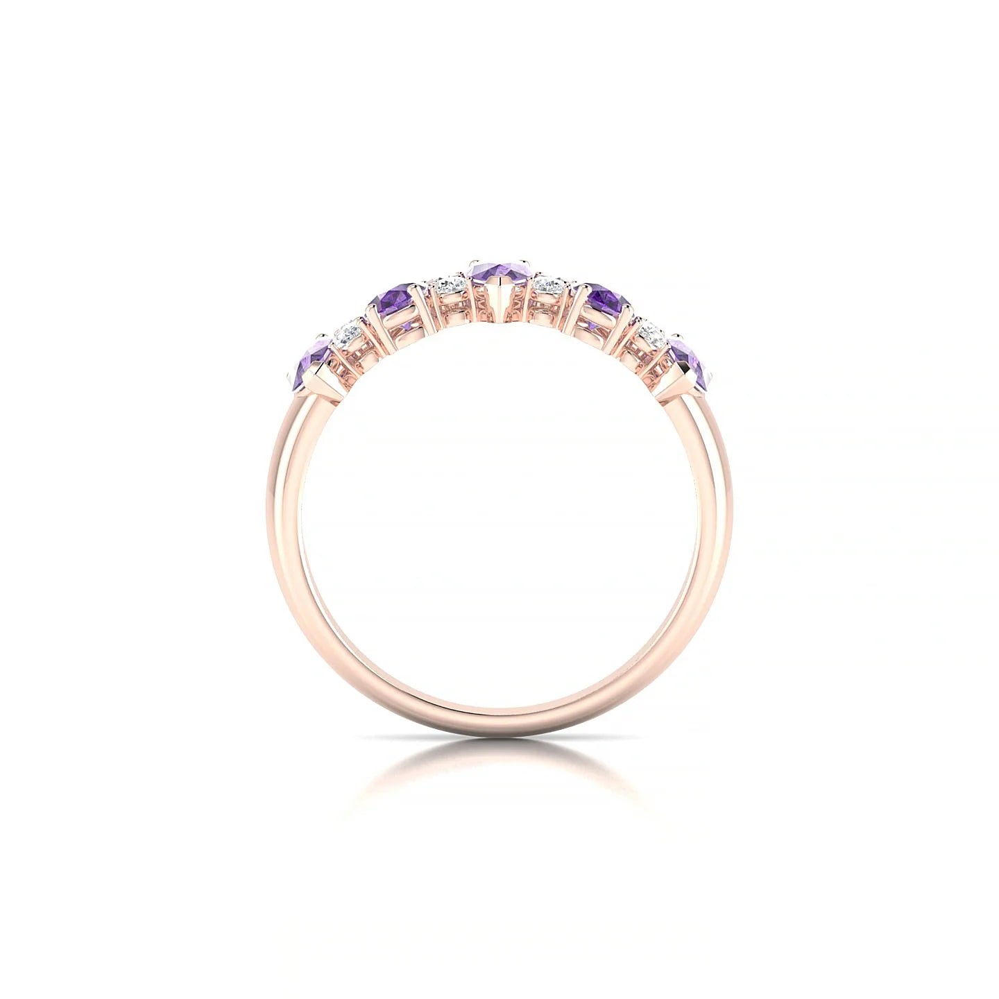 Eminence | 18k Rose Gold 5 x 3 mm Pear Amethyst Ring