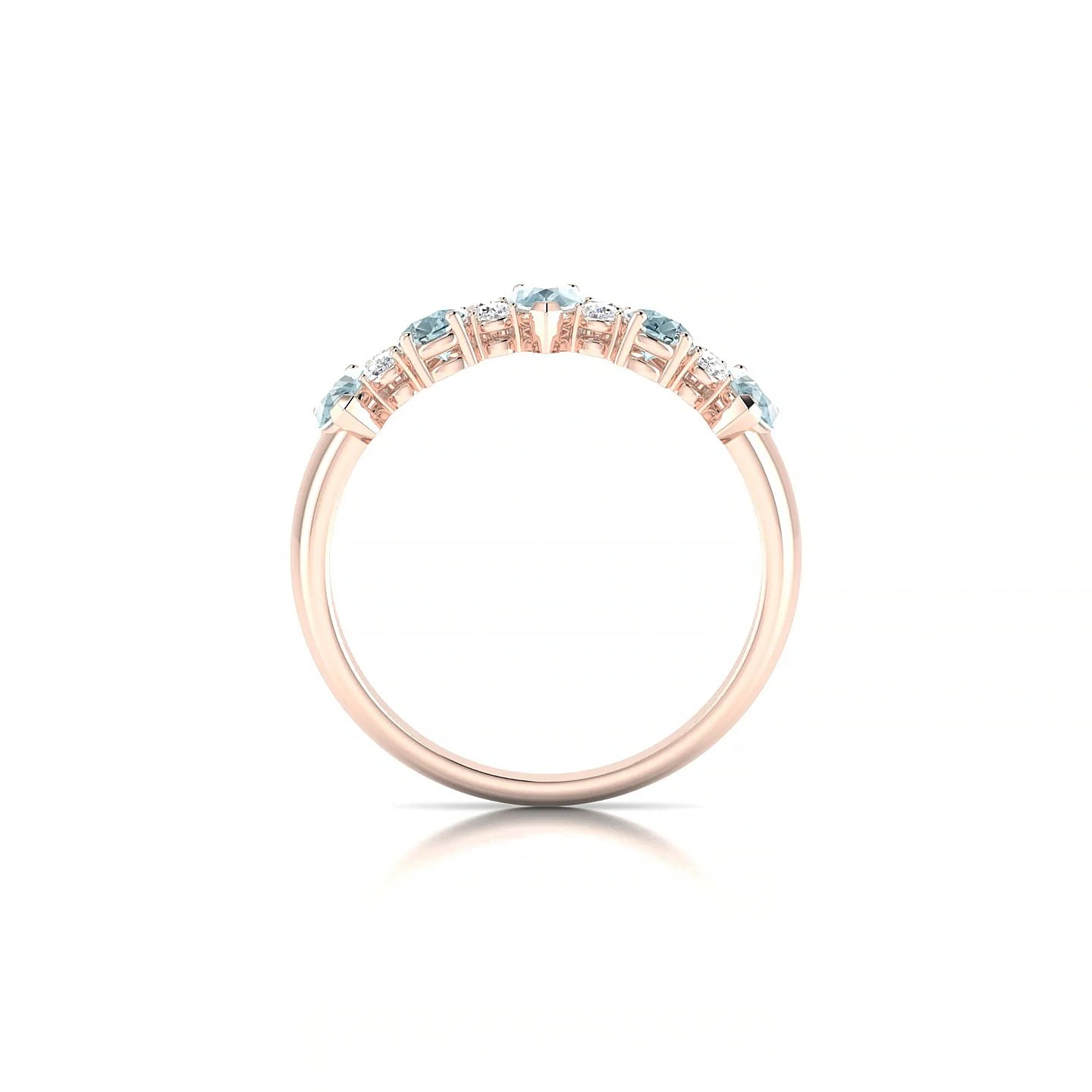 Eminence | 18k Rose Gold 5 x 3 mm Pear Aquamarine Ring