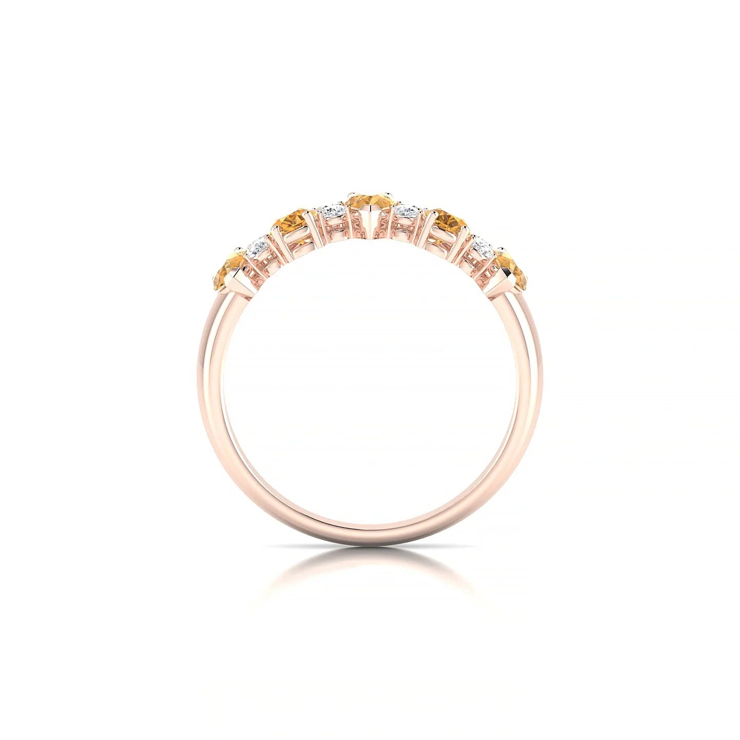 Eminence | 18k Rose Gold 5 x 3 mm Pear Citrine Ring