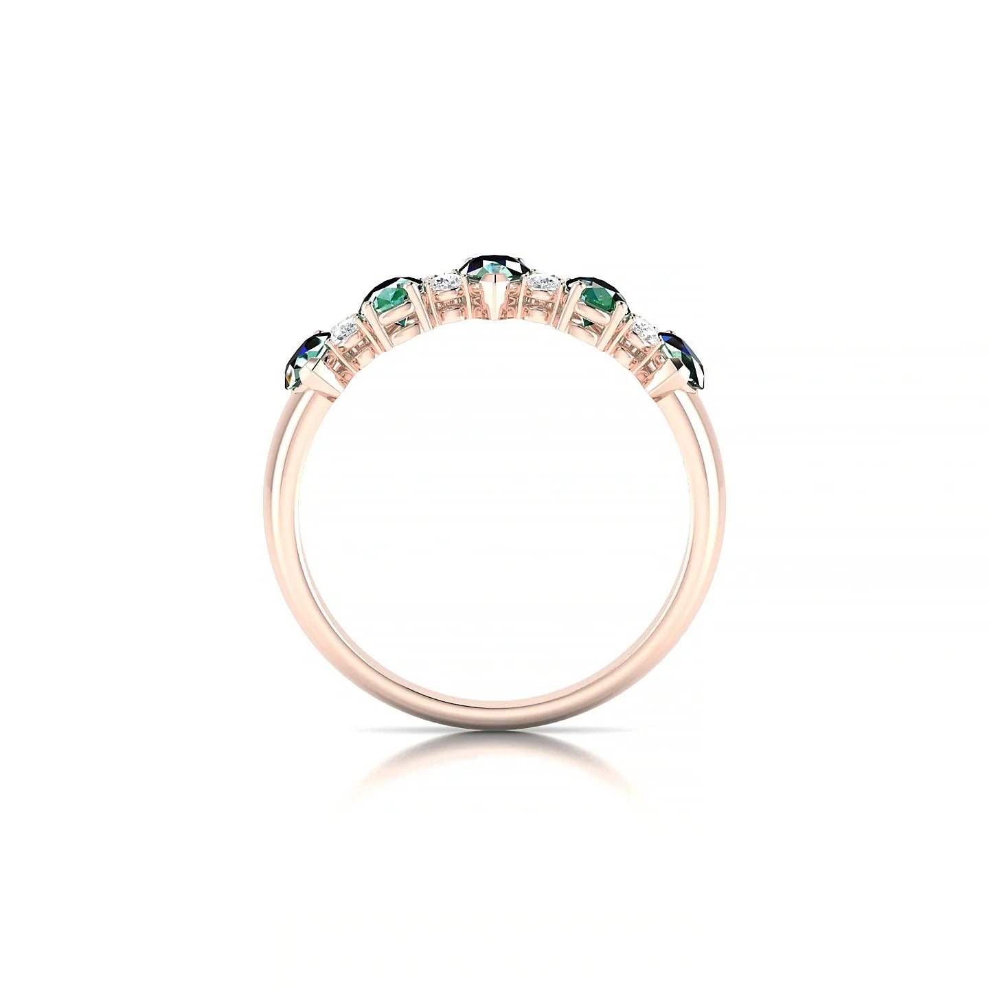 Eminence | 18k Rose Gold 5 x 3 mm Pear Emerald Ring