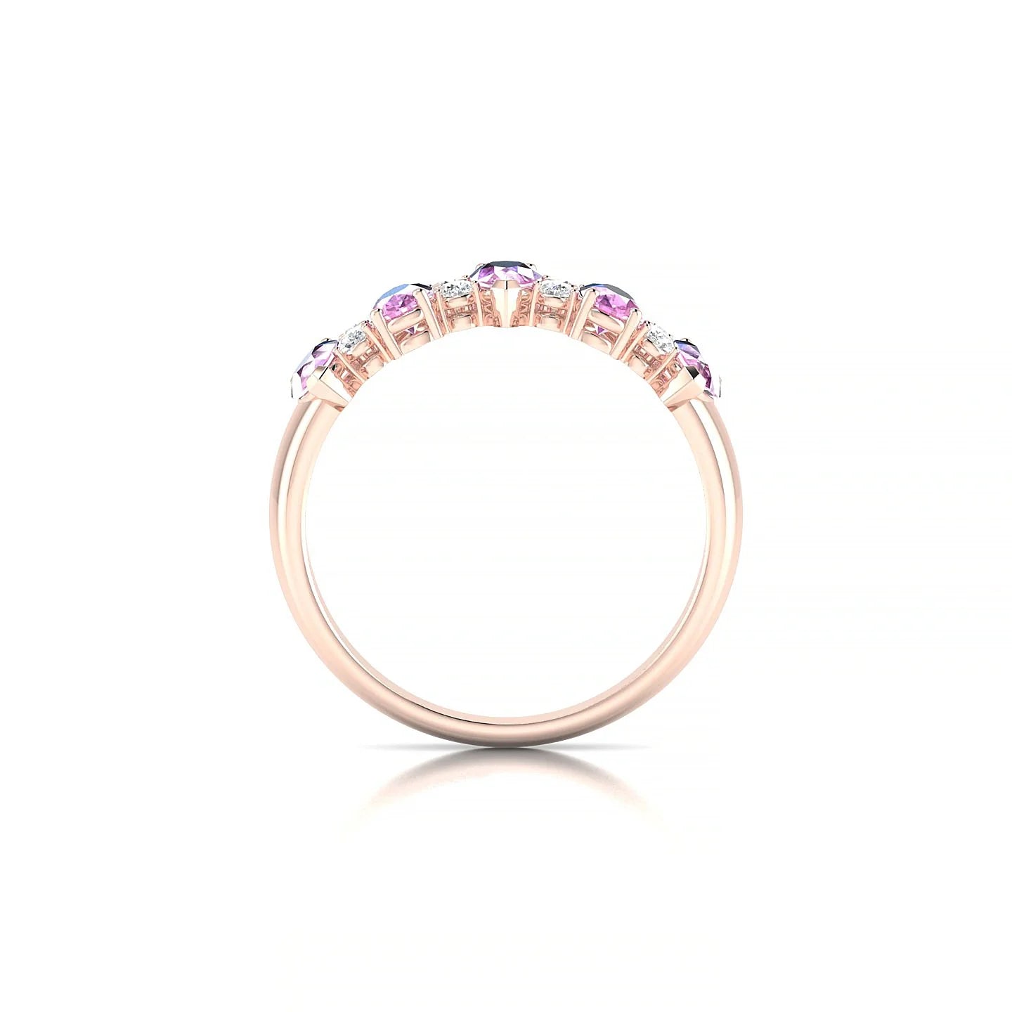 Eminence | 18k Rose Gold 5 x 3 mm Pear Pink Sapphire Ring